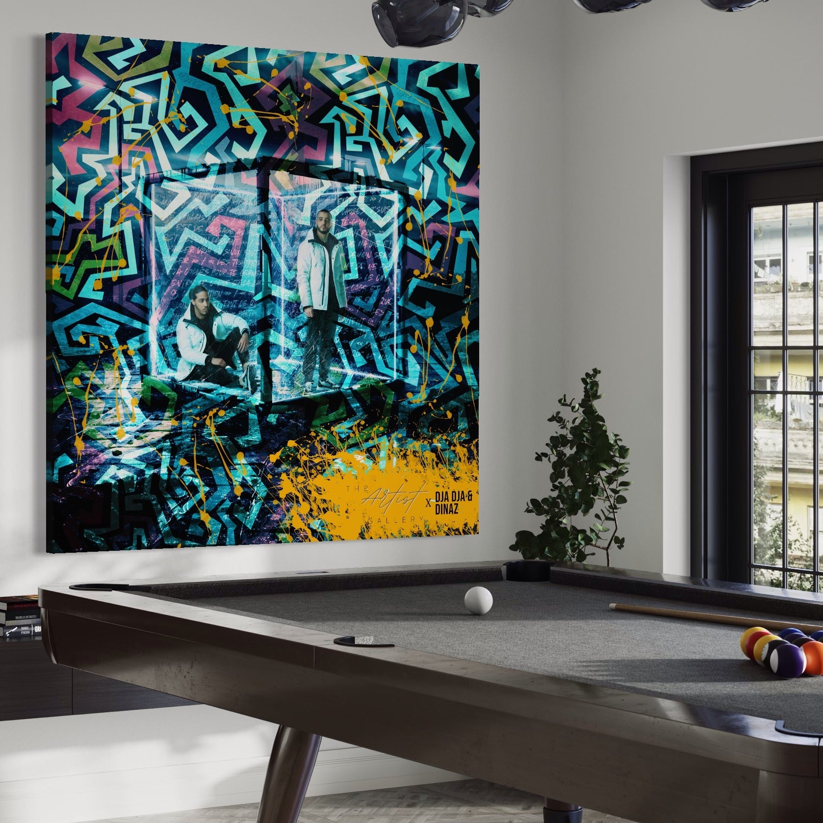 Tablou Canvas Premium LuxCanva® A1145, Djadja & Dinaz ,  Hip Hop, Muzica, Rapper, Culori Vibrante