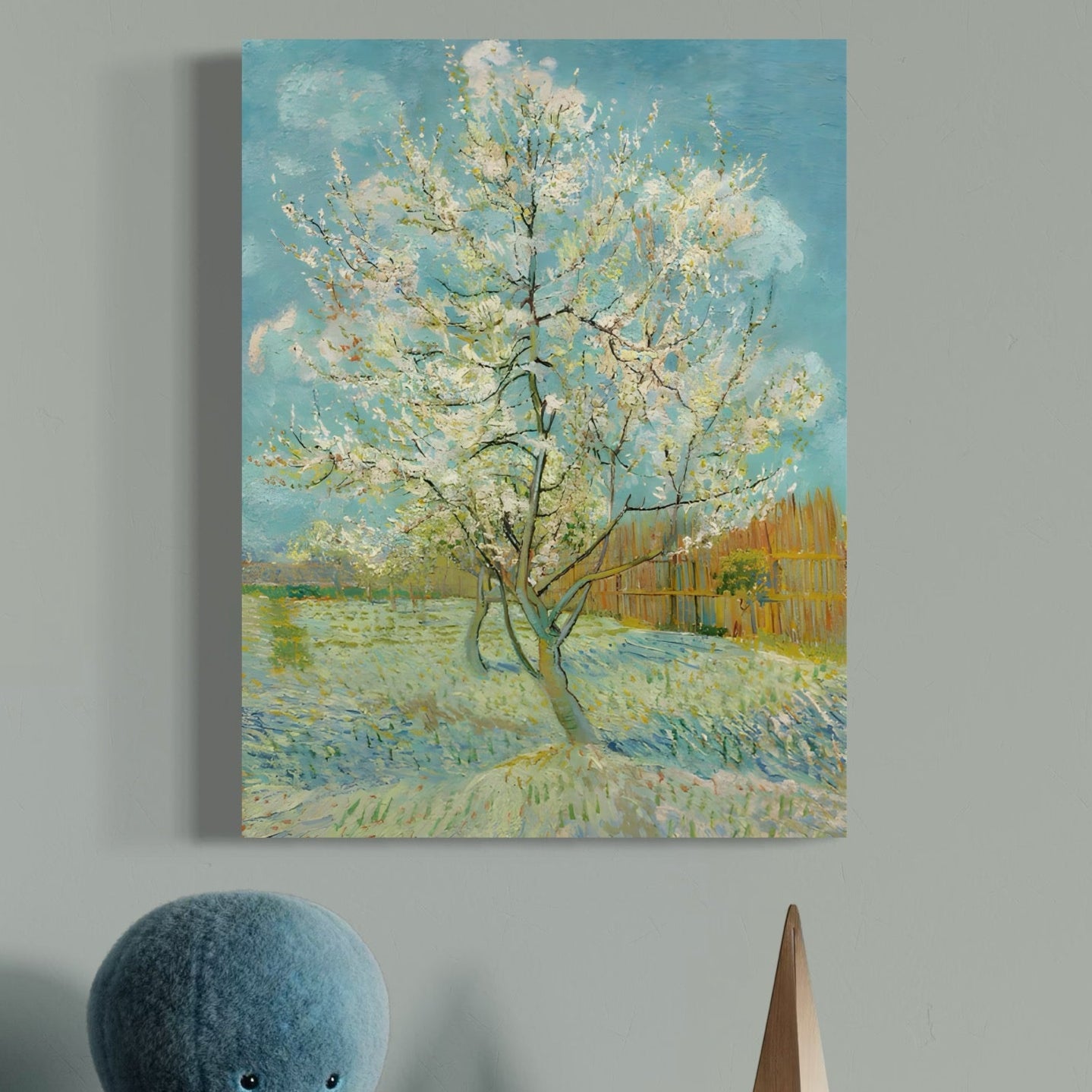 Tablou Canvas Premium LuxCanva® C1158, Copac Inflorit Primavara , Culori, Natura, Flori, Anotimp, Living Room, Relaxare, Culori Vibrante