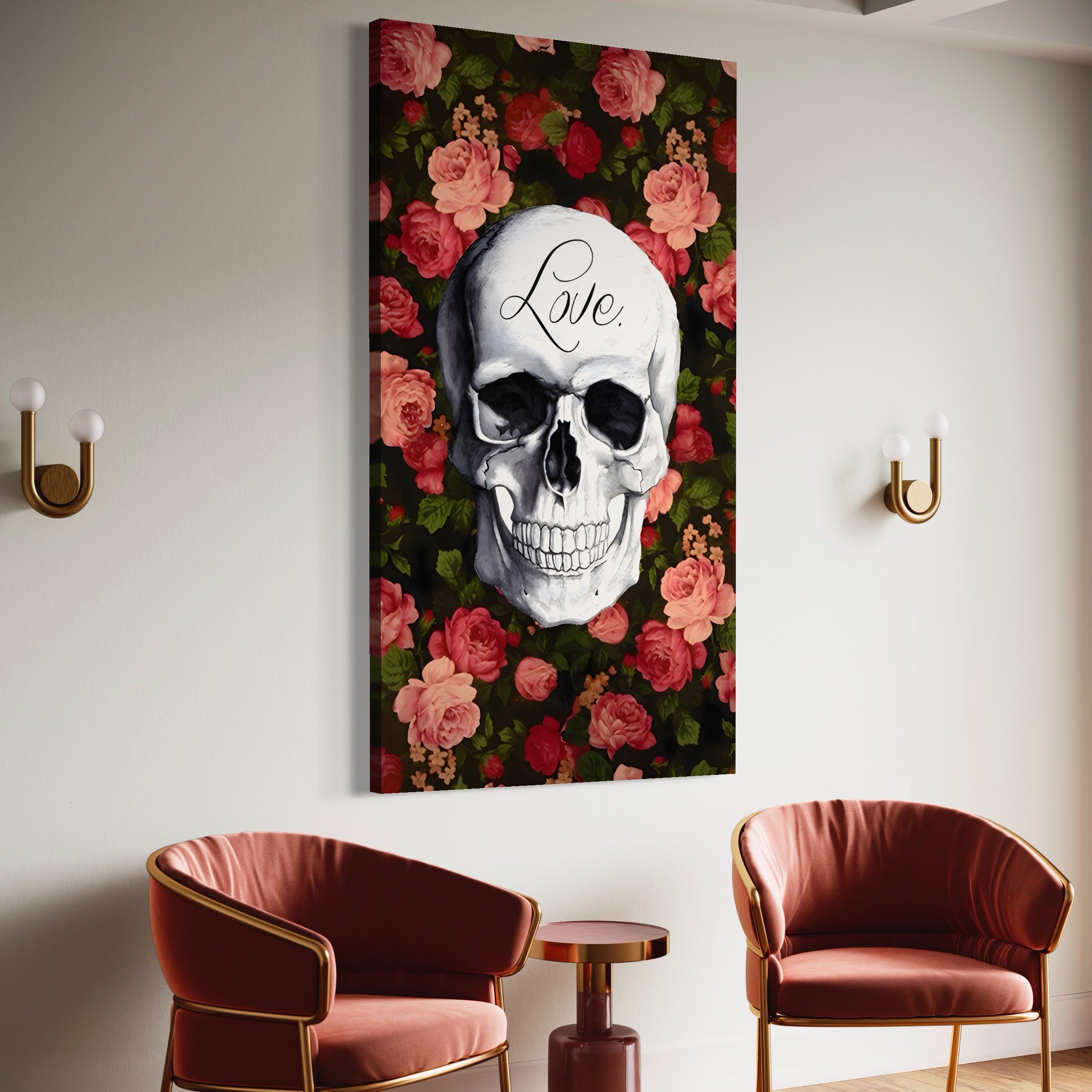 Tablou Canvas Premium LuxCanva® A1142, Love Rose , Iubire, Trandafiri, Roz, Culori Vibrante