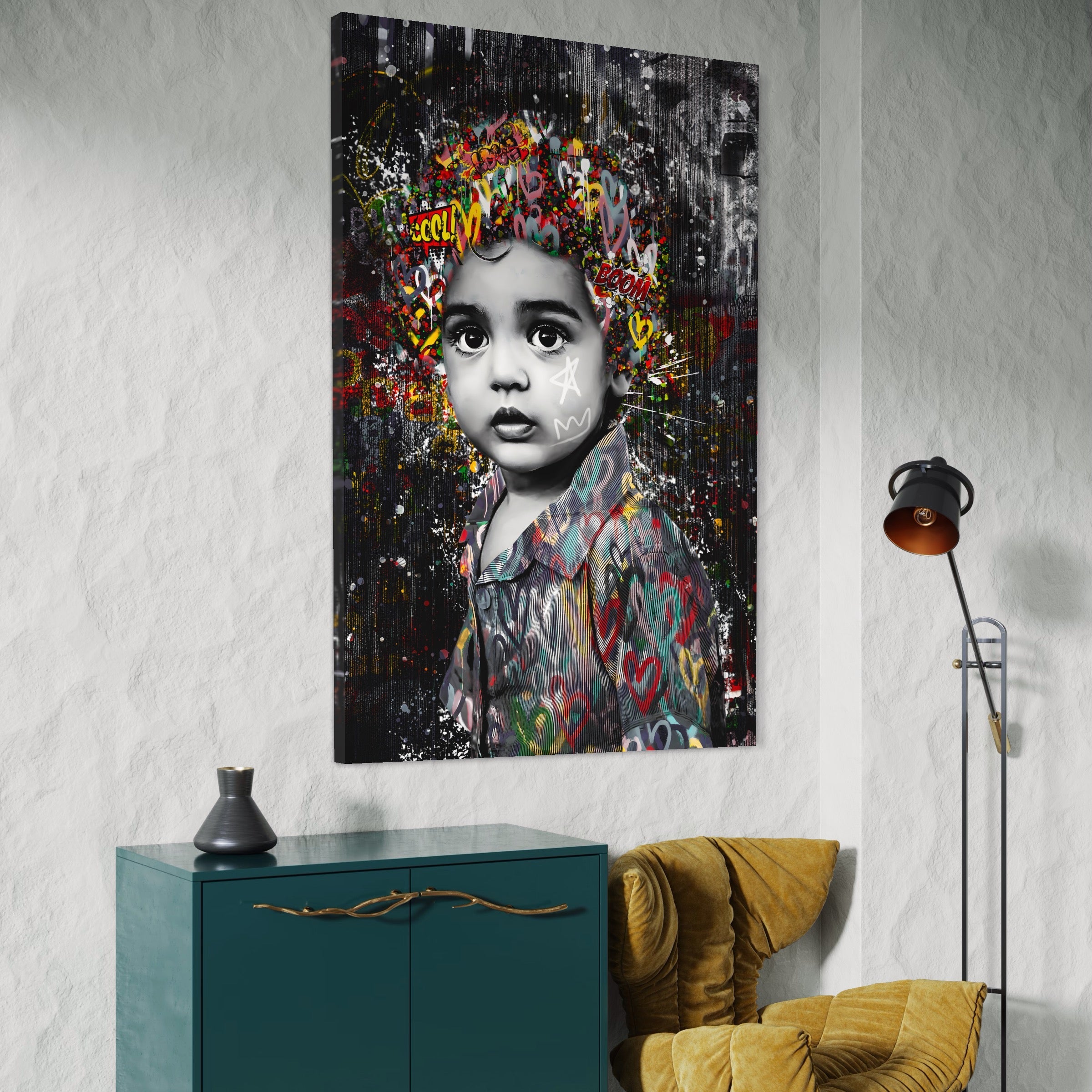 Tablou Canvas Premium LuxCanva® A1137, Color Baby , Copil, Par Coloar, Baby Cool, Culori Vibrante