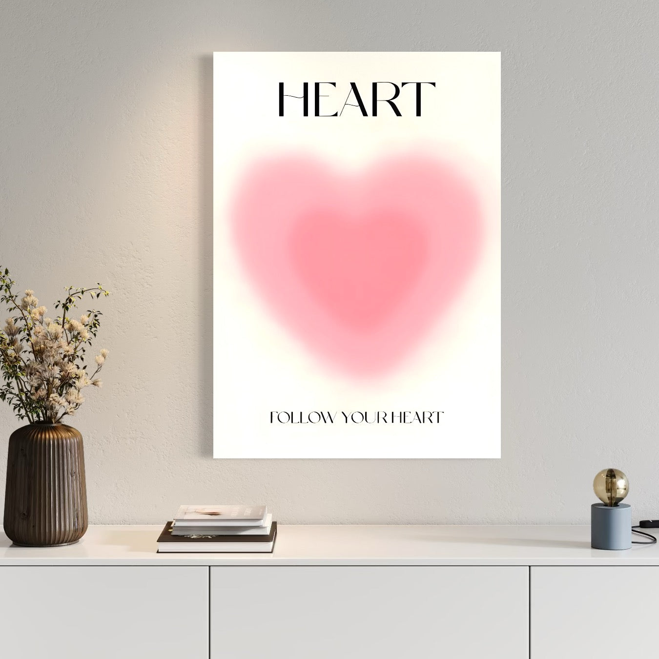 Tablou Canvas Premium LuxCanva® C1166, Express Your Feelings , Culori, Love, Heart, Motivational, Bedroom, Kids Room, Relaxare, Culori Vibrante