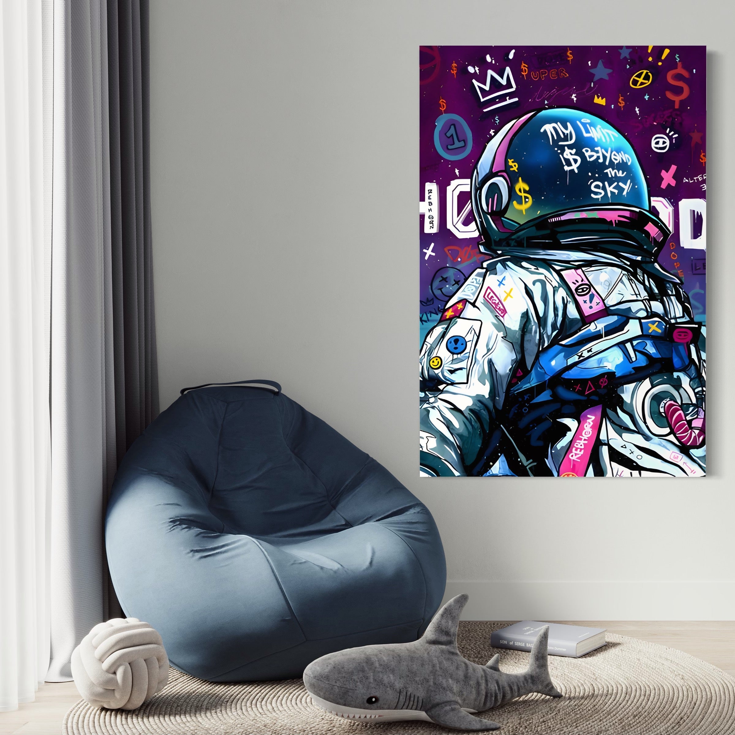 Tablou Canvas Premium LuxCanva® A1119, Astronaut , Cosmonaut, Spatiu, Motivational, Culori Vibrante