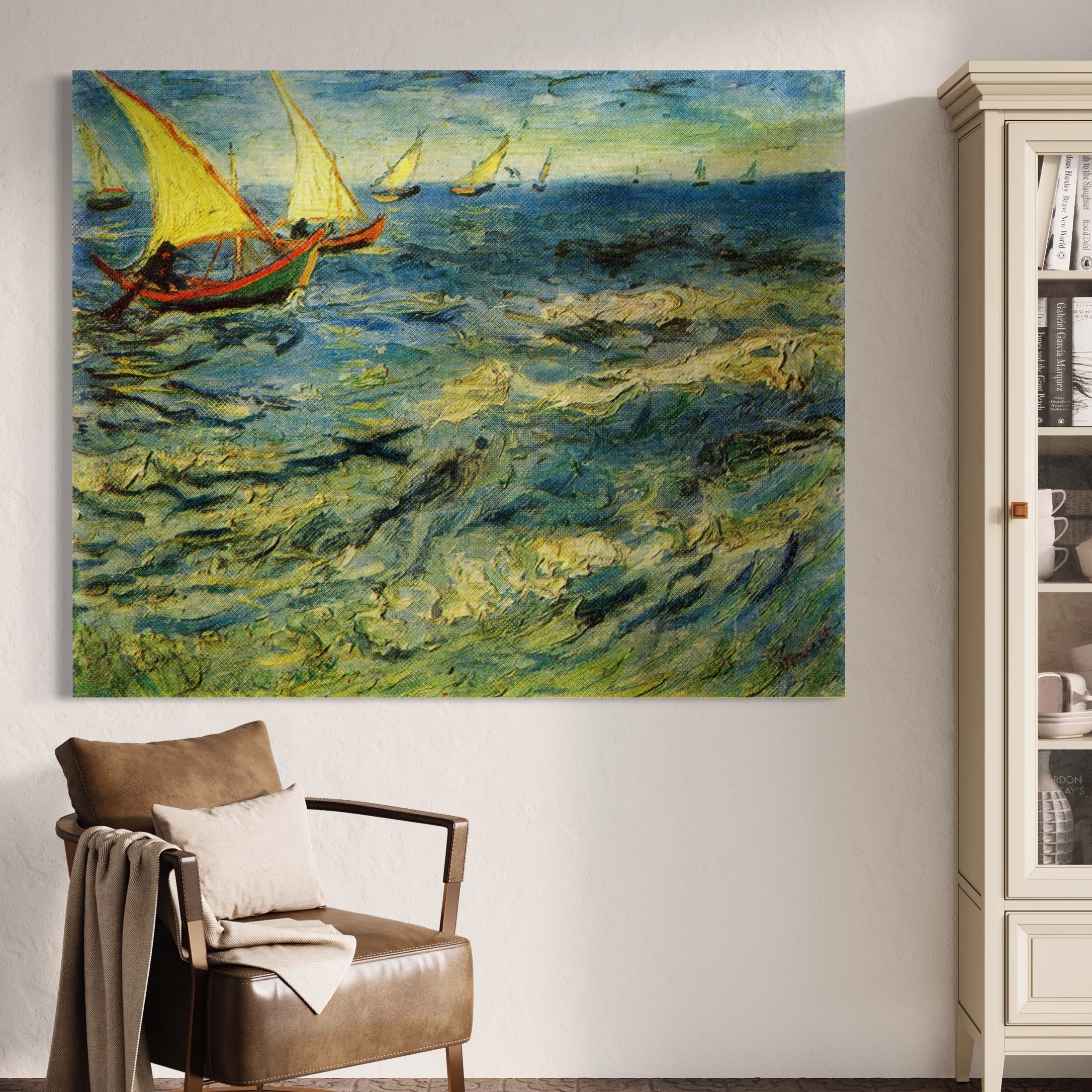 Tablou Canvas Premium LuxCanva® A1117, Marea , Vincent van Gogh, Arta, Pictura, Culori Vibrante