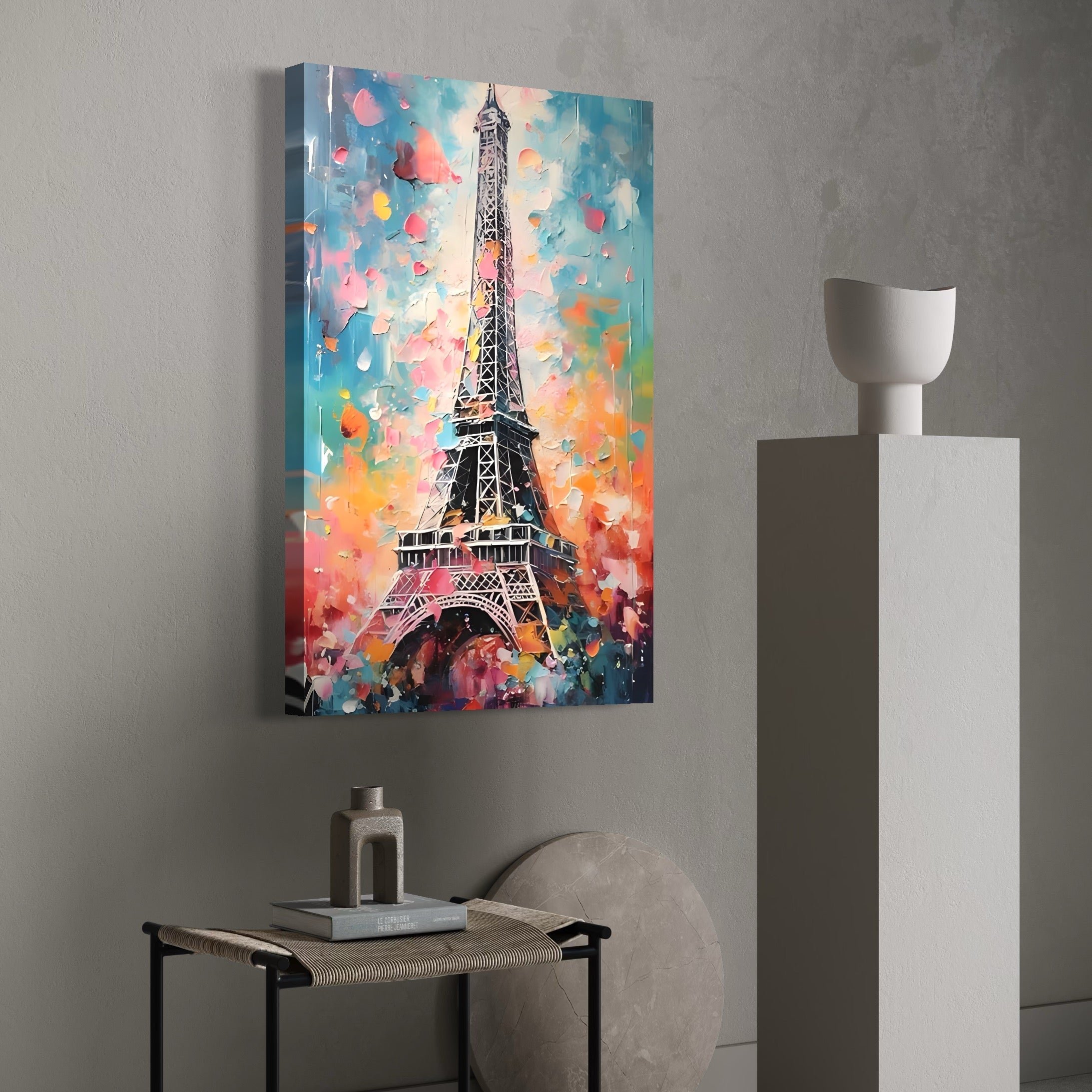 Tablou canvas decorativ cu tablou canvas turnul eiffel pictat