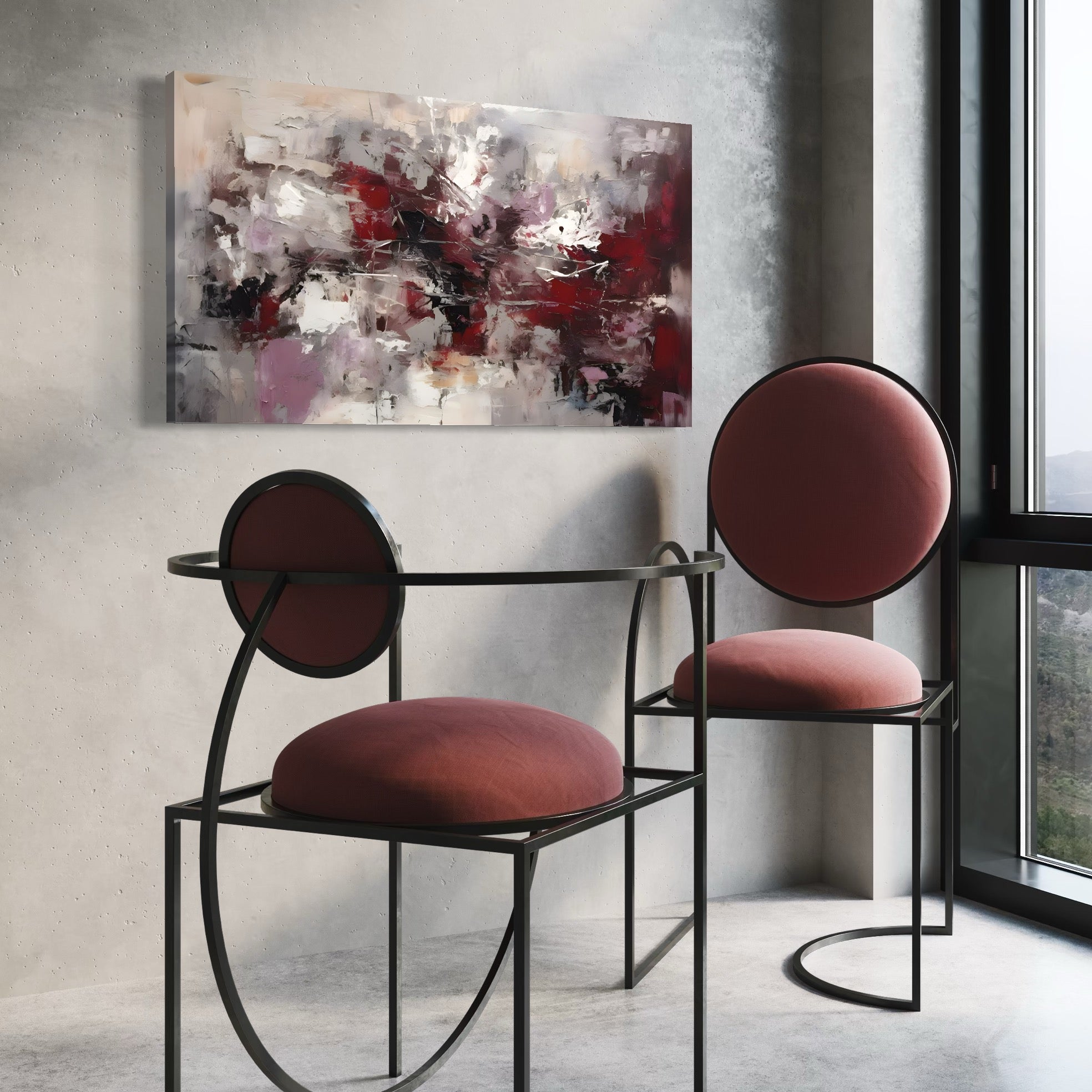 Tablou Canvas Premium LuxCanva® C1221, Pete De Culoare Tablou Abstract , Relaxare, Living Room, Culori Vibrante