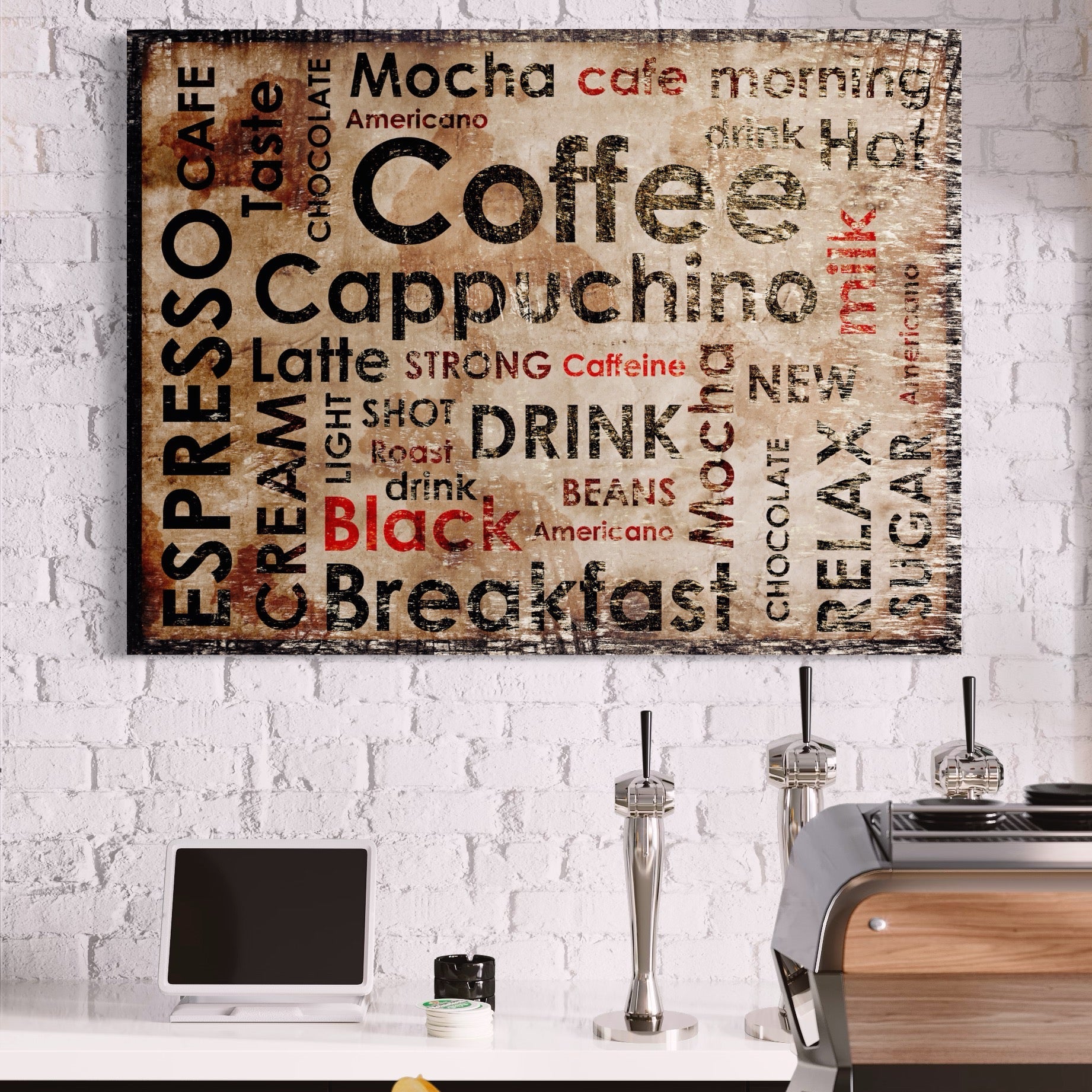 Tablou Canvas Premium LuxCanva® A1098, Espresso , Drink, Cafea, Relax, Culori Vibrante