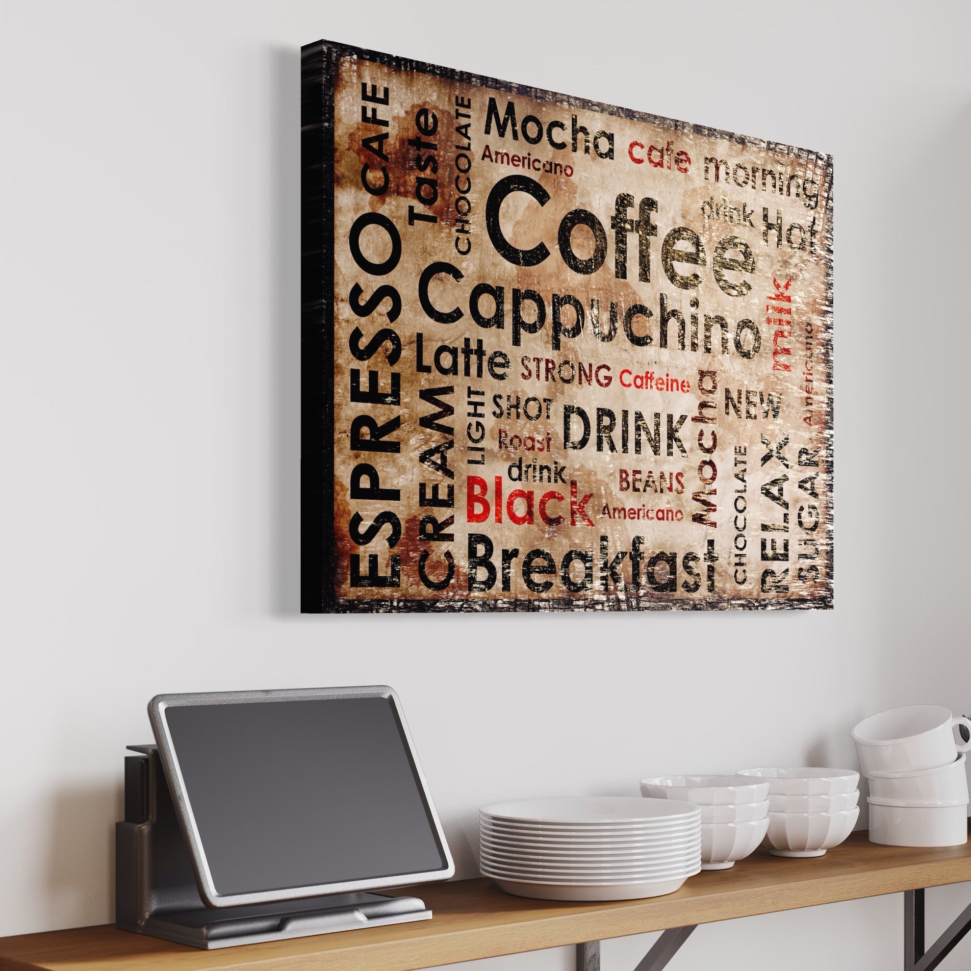 Tablou Canvas Premium LuxCanva® A1098, Espresso , Drink, Cafea, Relax, Culori Vibrante