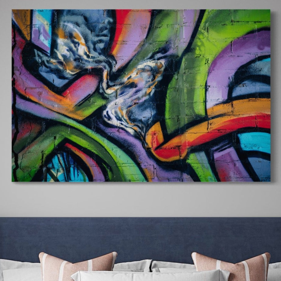 Tablou Canvas Premium LuxCanva® A1090, Graffiti , Abstract, Street Art, Multicolor, Culori Vibrante