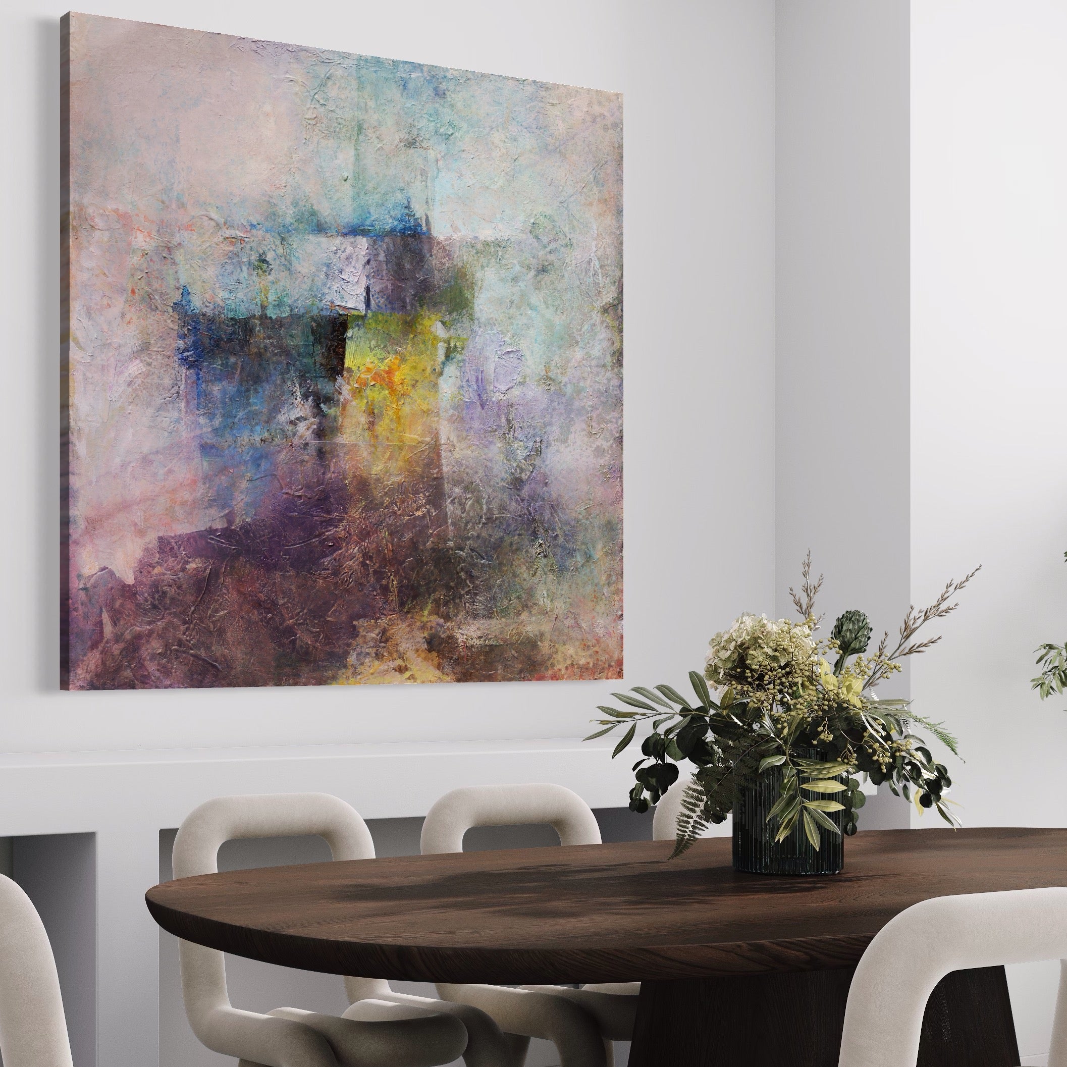 Tablou Canvas Premium LuxCanva® A1088, Colorful Purple , Abstract, Mov, Violet, Lavander, Multicolor, Culori Vibrante