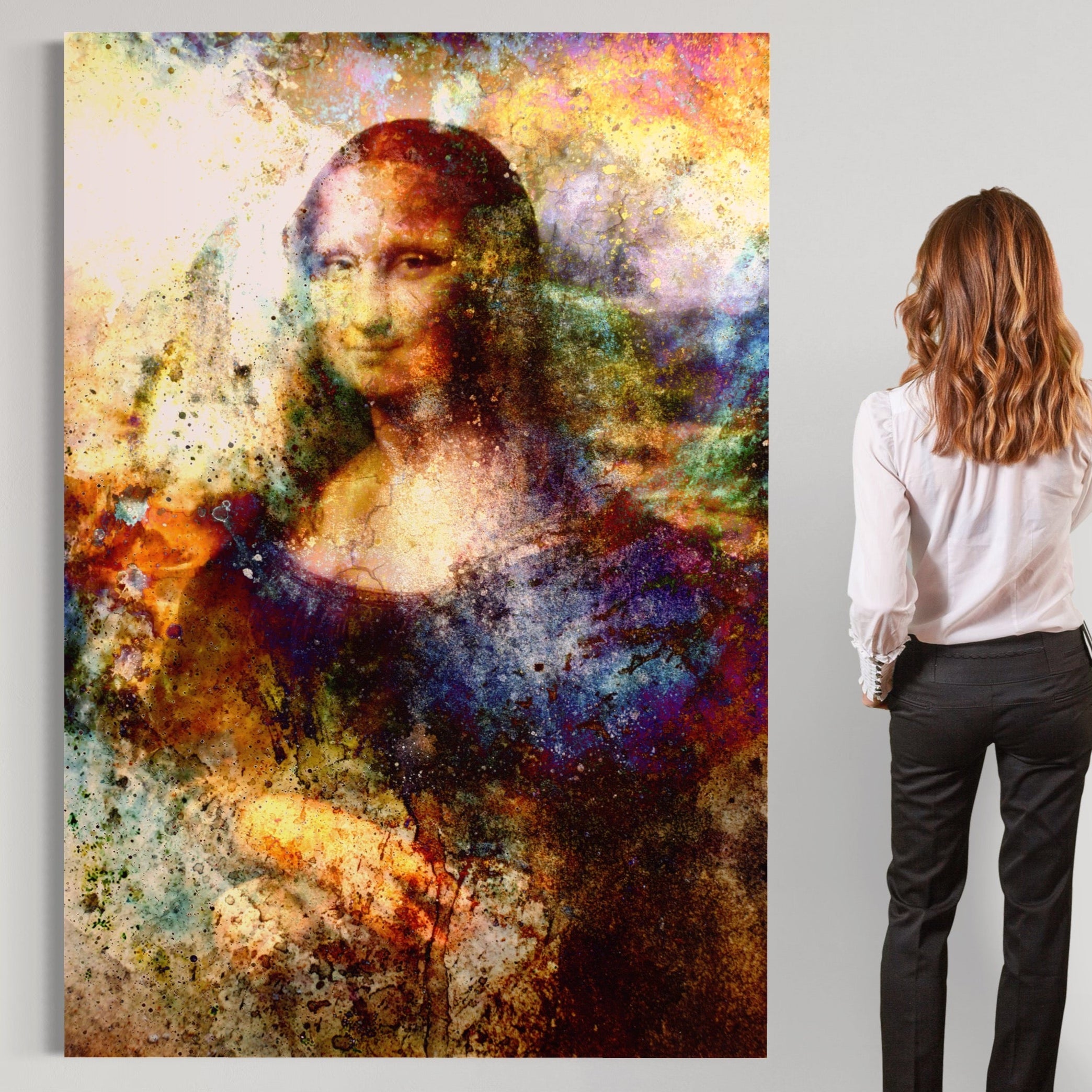 Tablou Canvas Premium LuxCanva® A1074, Mona Lisa , Gioconda, Da Vinci, Femeie, Pictura, Culori Vibrante