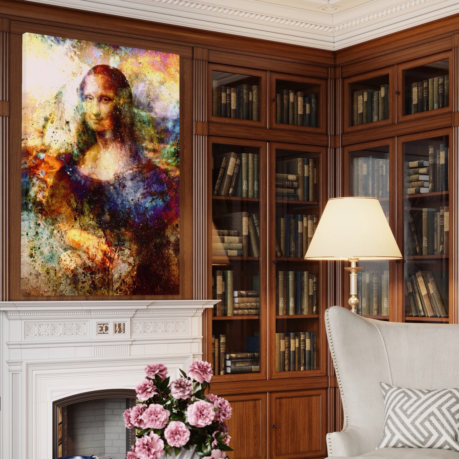 Tablou Canvas Premium LuxCanva® A1074, Mona Lisa , Gioconda, Da Vinci, Femeie, Pictura, Culori Vibrante