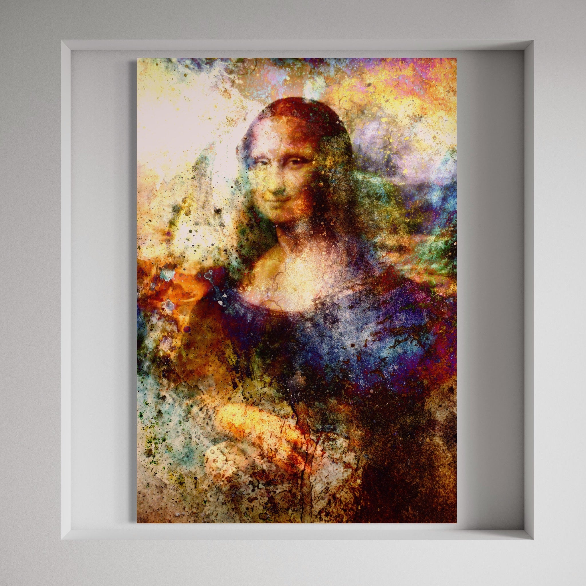 Tablou Canvas Premium LuxCanva® A1074, Mona Lisa , Gioconda, Da Vinci, Femeie, Pictura, Culori Vibrante