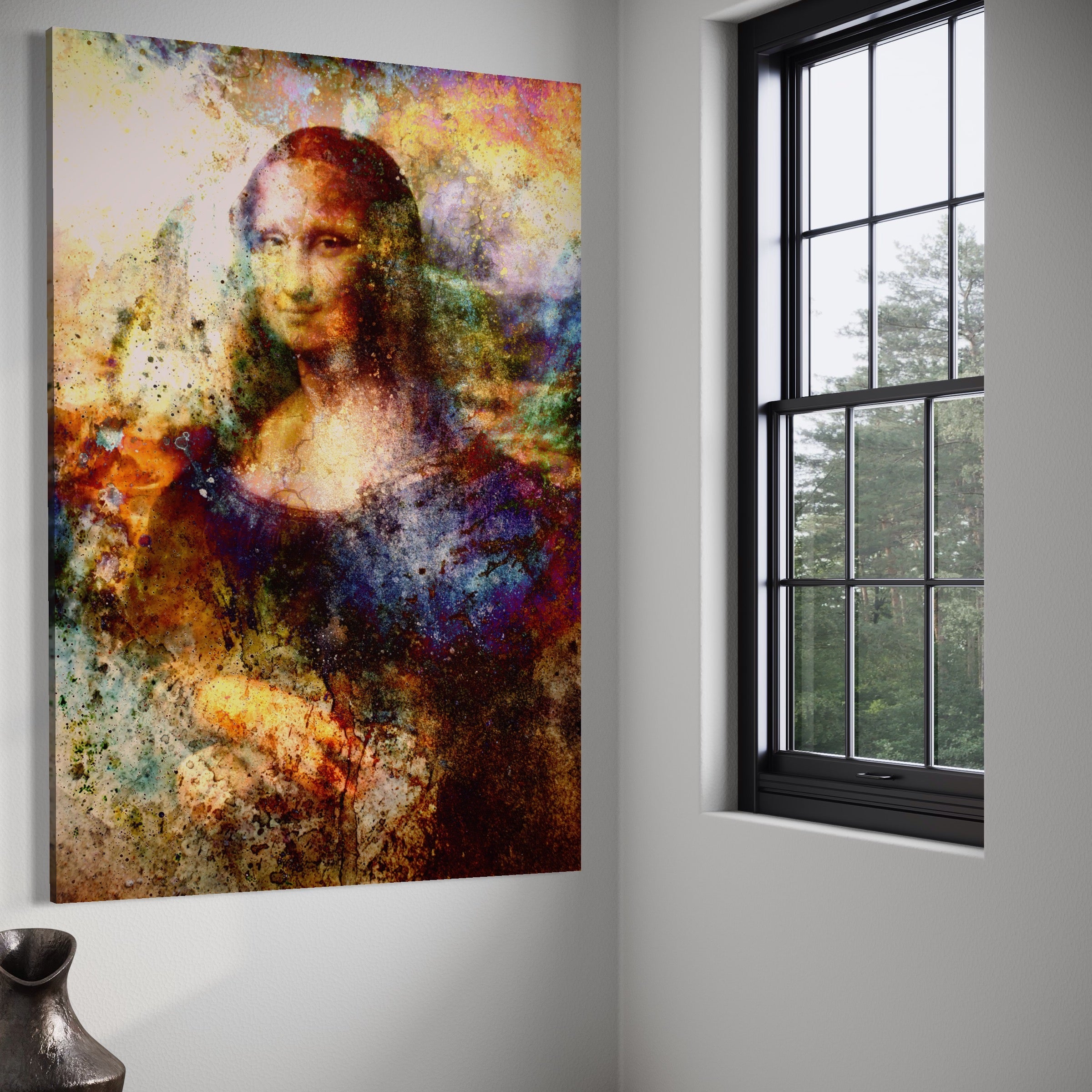 Tablou Canvas Premium LuxCanva® A1074, Mona Lisa , Gioconda, Da Vinci, Femeie, Pictura, Culori Vibrante