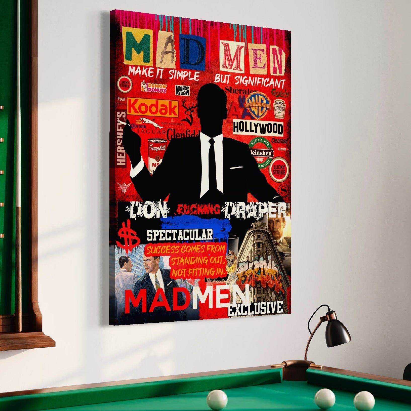 Tablou Canvas Premium, LuxCanva® A1013, Mad Men Don Draper , Decorativ, Serial, Film, Motivational, Culori Vibrante