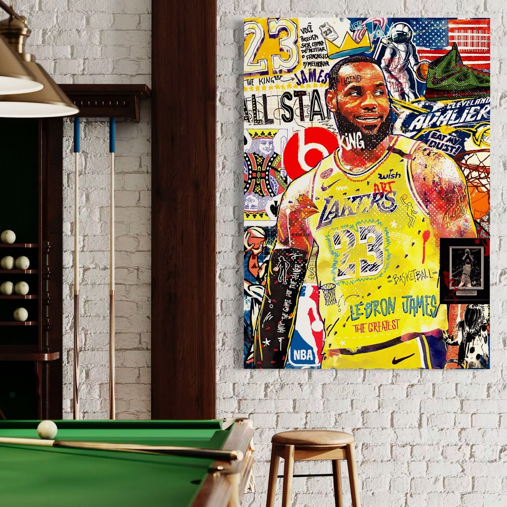 Tablou Canvas Premium LuxCanva® A1012, LeBron James , Decorativ, Sport, Baschet, Culori Vibrante