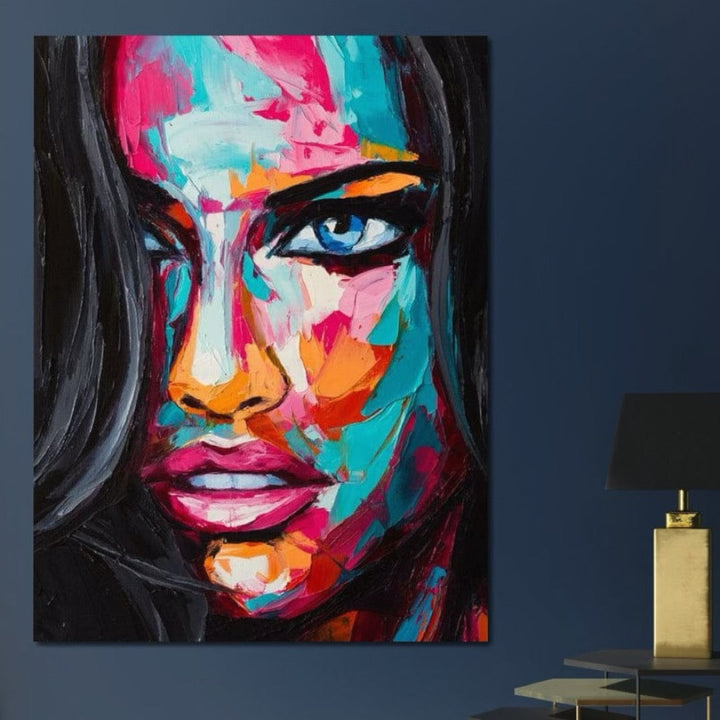 Tablou canvas cu pictura portret abstract de femeie