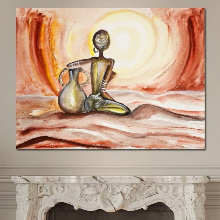 Tablou canvas cu tablou canvas cu femeie in desert