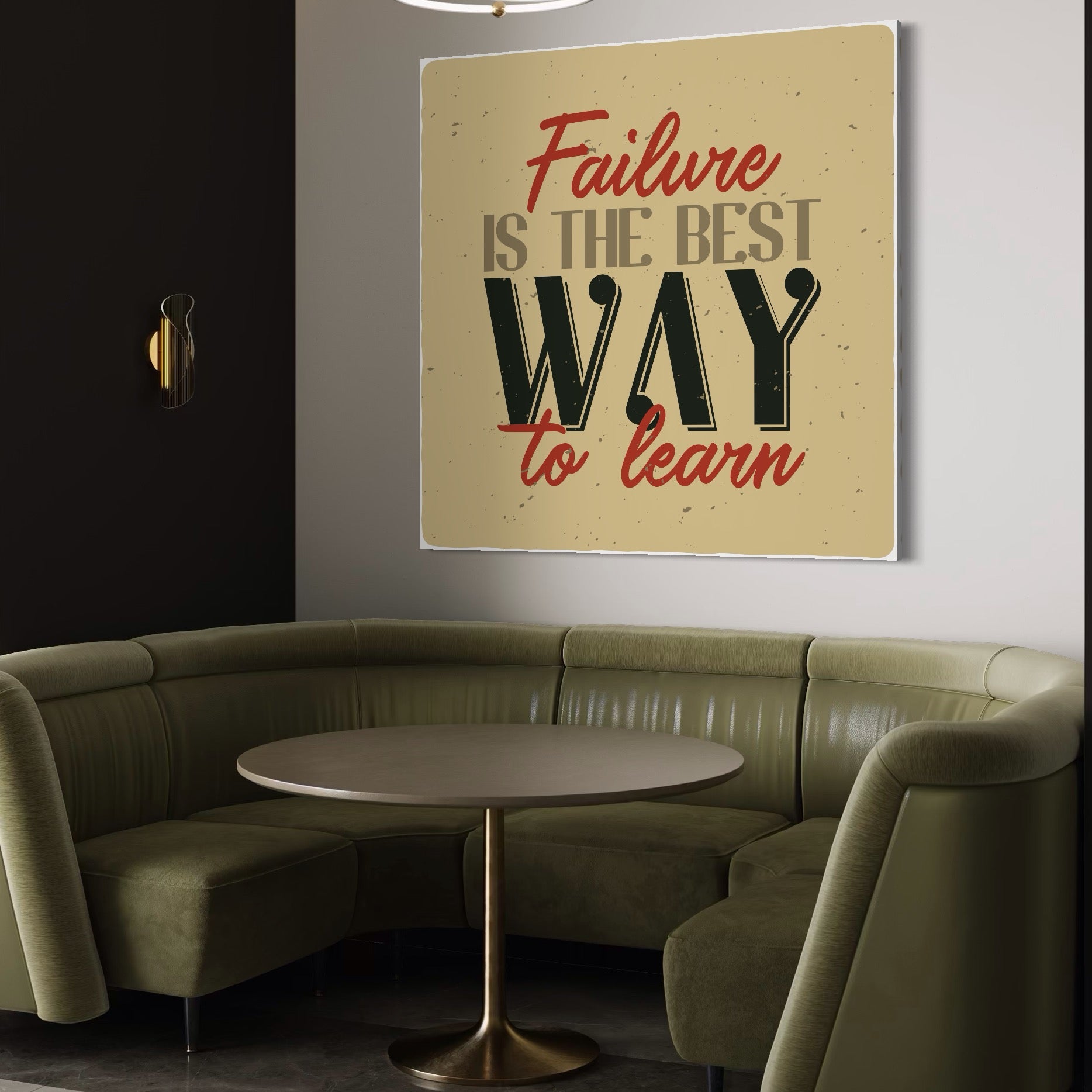 Tablou Canvas Premium LuxCanva® A1369, Failure Is The Best ,  Birou, Echipa, Motivational, Succes, Culori Vibrante