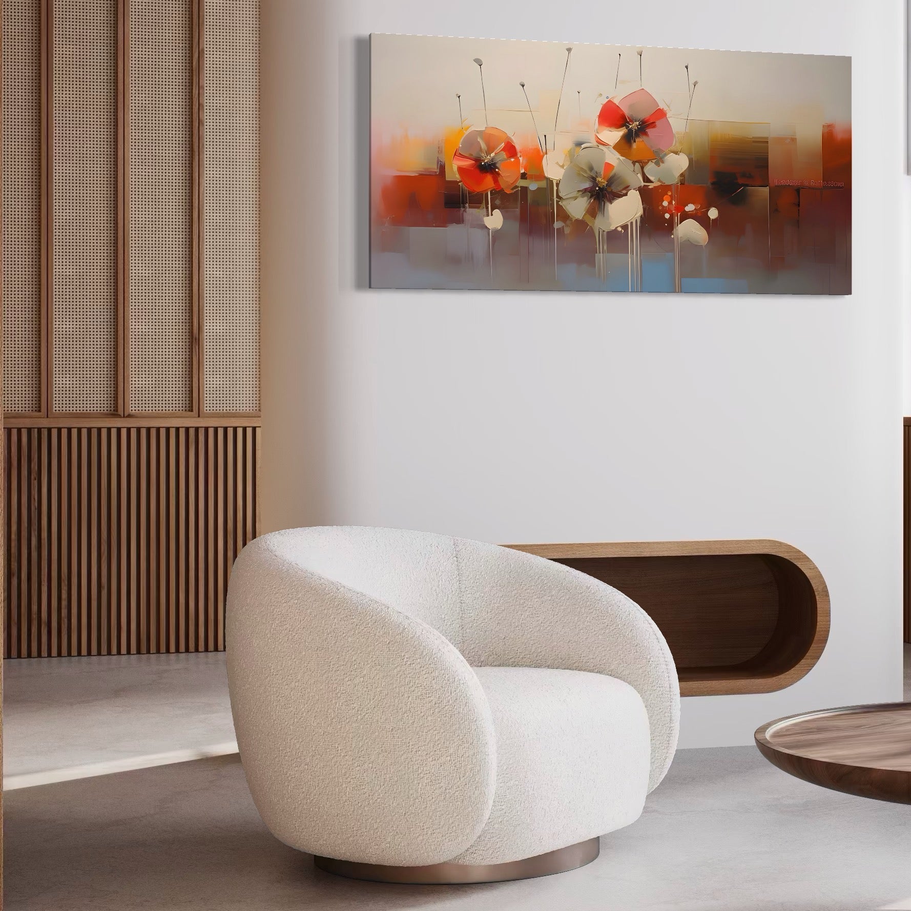 Tablou Canvas Premium LuxCanva® A1376, Painted Flowers , Dormitor, Flori, Pictura, Natura, Decorativ, Living, Culori Vibrante