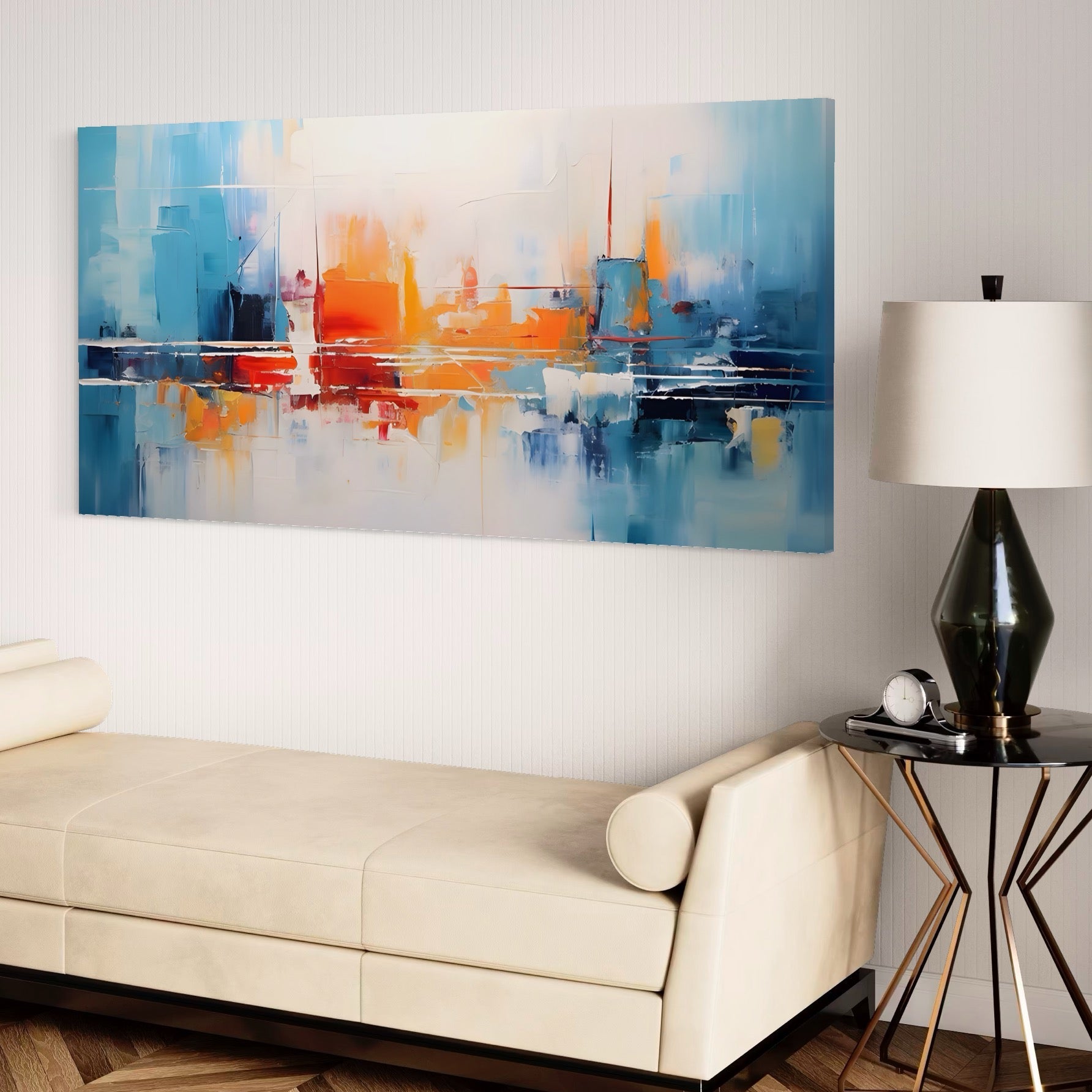 Tablou Canvas Premium LuxCanva® A1391, Contrast De Culori , Living, Arta Moderna, Pata De Culoare, Abstract, Dormitor, Culori Vibrante