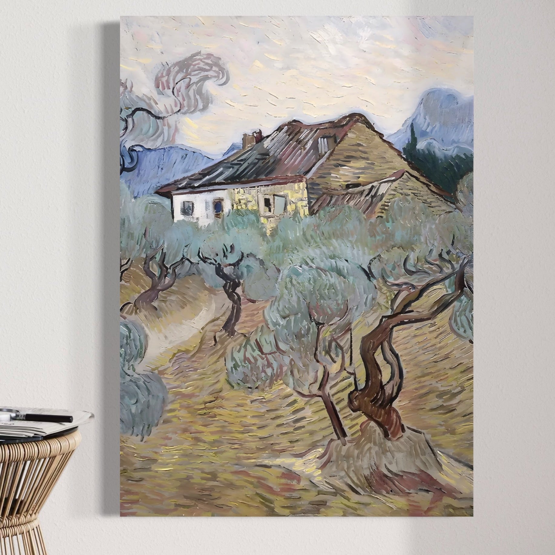 Tablou Canvas Premium LuxCanva® A1401, The Olive Trees , Room, Van Gogh, Pictor, Pictura, Casa, Galerie, Culori Vibrante