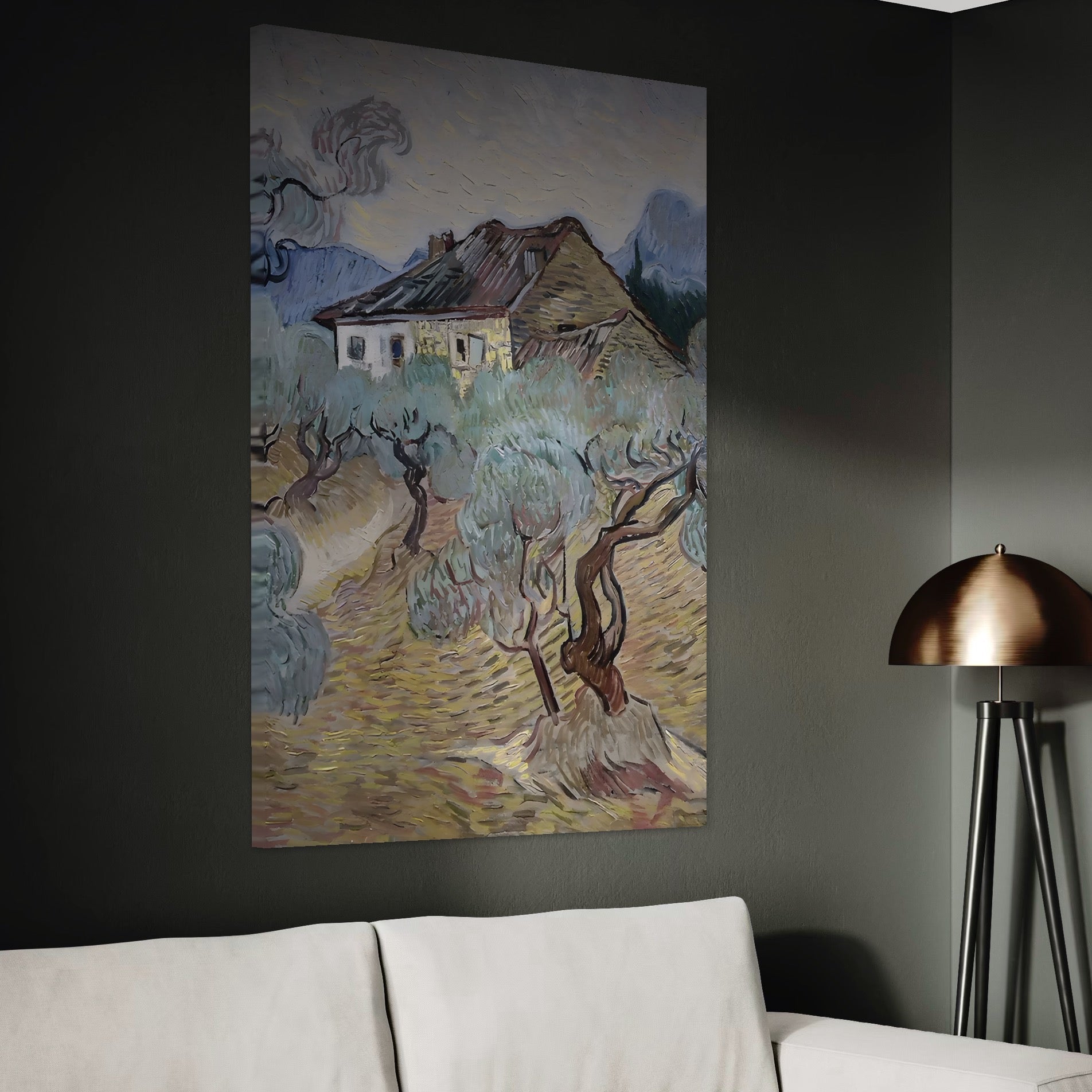 Tablou Canvas Premium LuxCanva® A1401, The Olive Trees , Room, Van Gogh, Pictor, Pictura, Casa, Galerie, Culori Vibrante