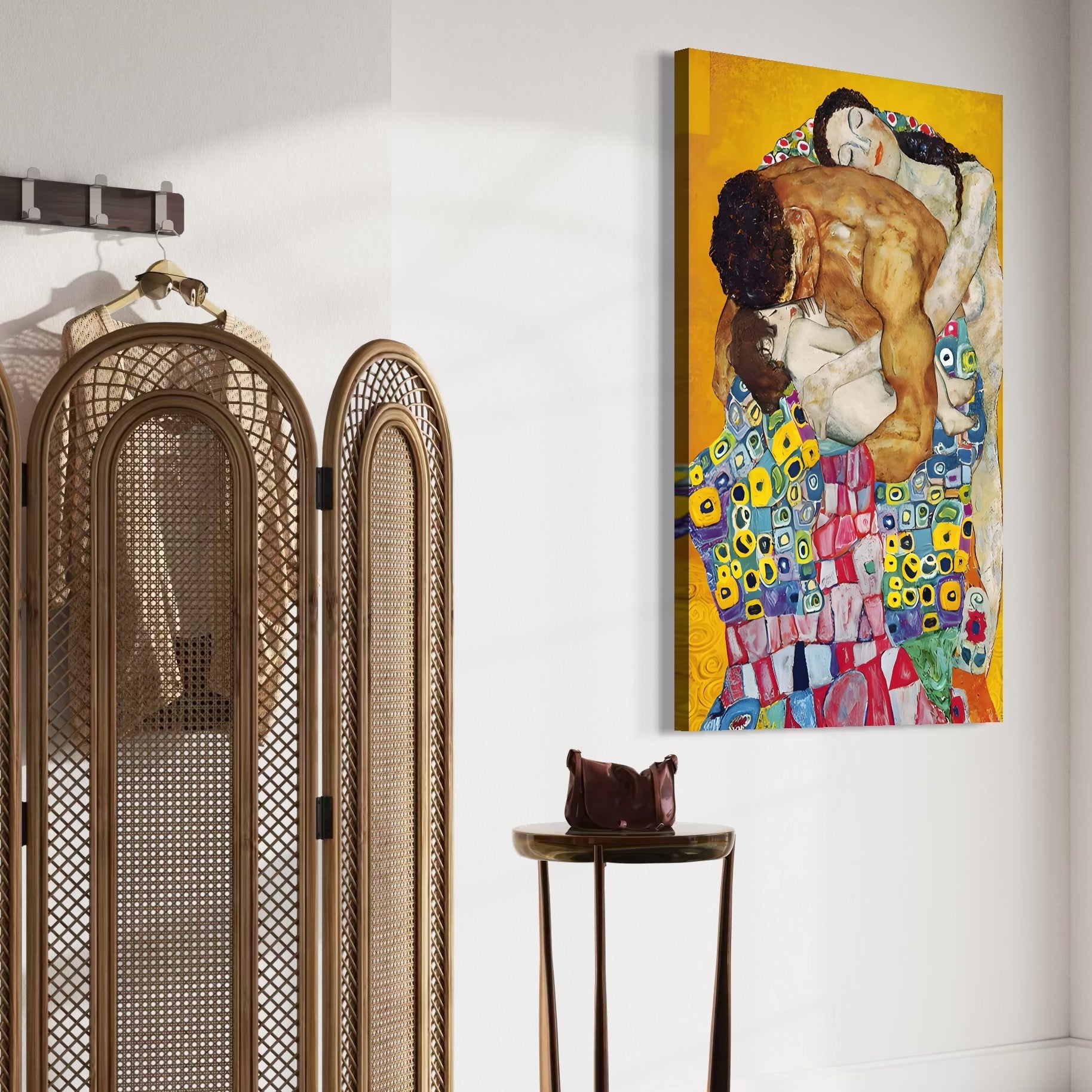 Tablou Canvas Premium LuxCanva® A1403, The Family , Room, Gustav Klimt, Iubire, Mama, Tata, Bebelus, Dormitor, Culori Vibrante