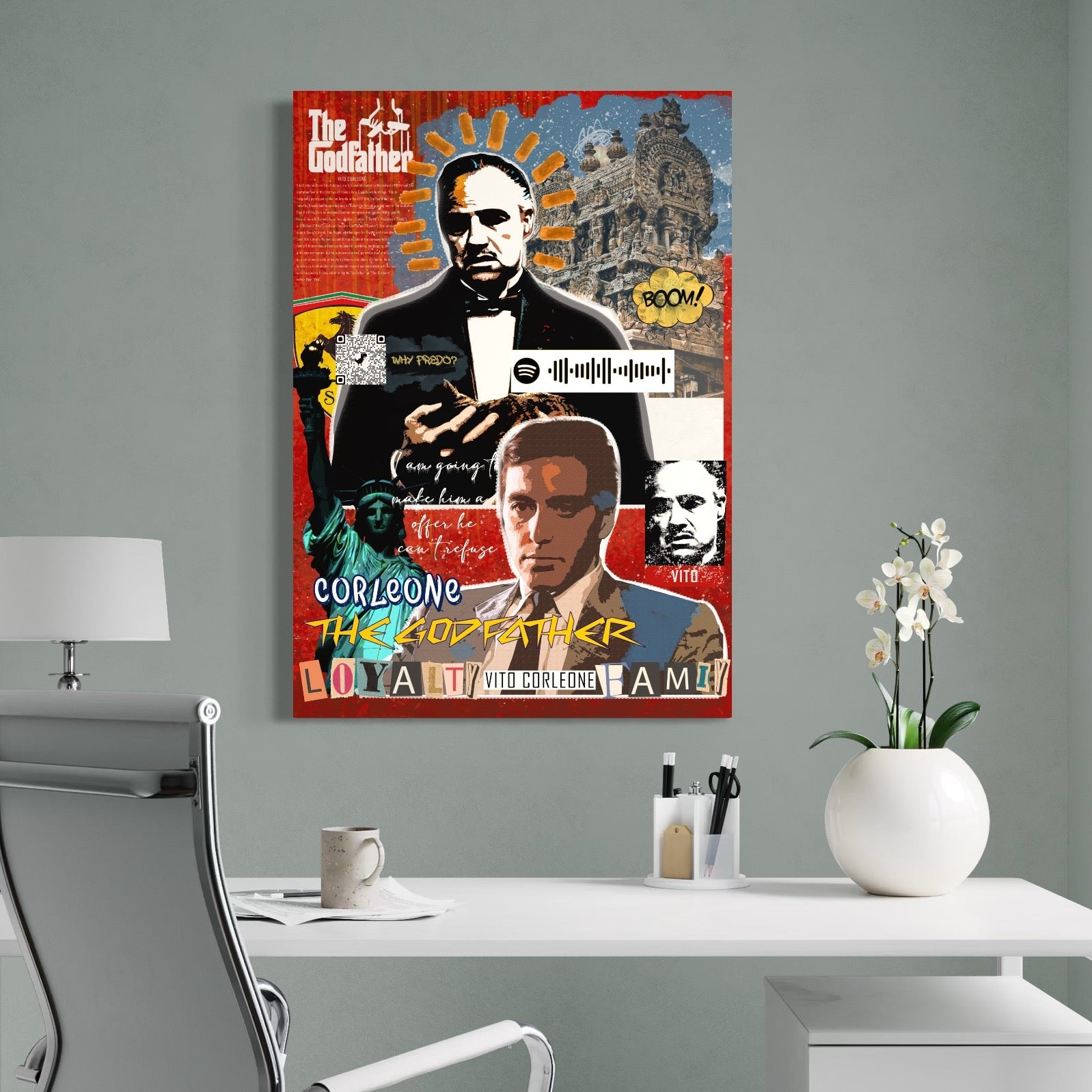 Tablou Canvas Premium LuxCanva® A1021, The Godfather , Decorativ, Actori, Vedete, Film, Culori Vibrante