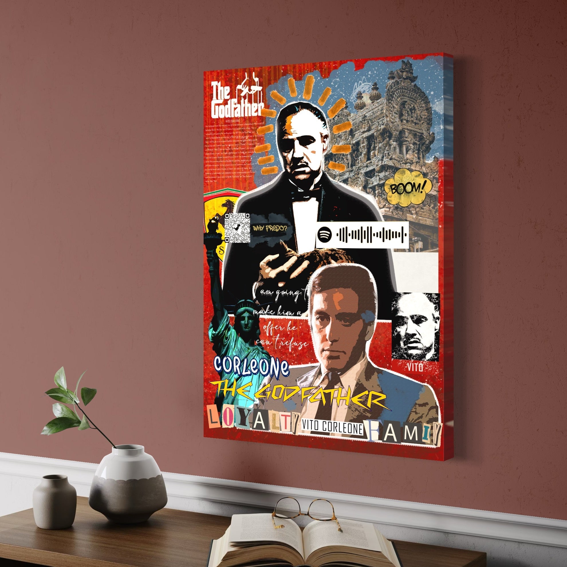 Tablou Canvas Premium LuxCanva® A1021, The Godfather , Decorativ, Actori, Vedete, Film, Culori Vibrante