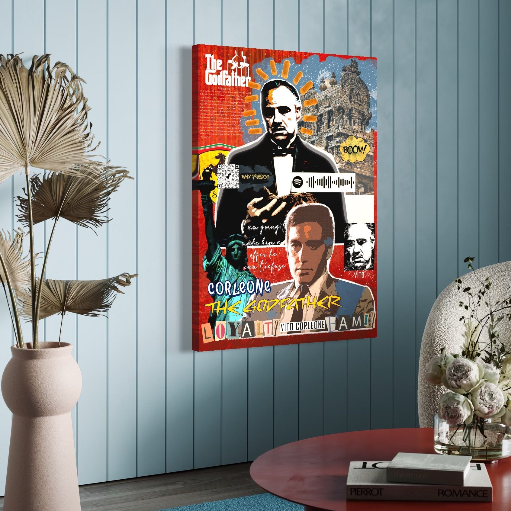 Tablou Canvas Premium LuxCanva® A1021, The Godfather , Decorativ, Actori, Vedete, Film, Culori Vibrante