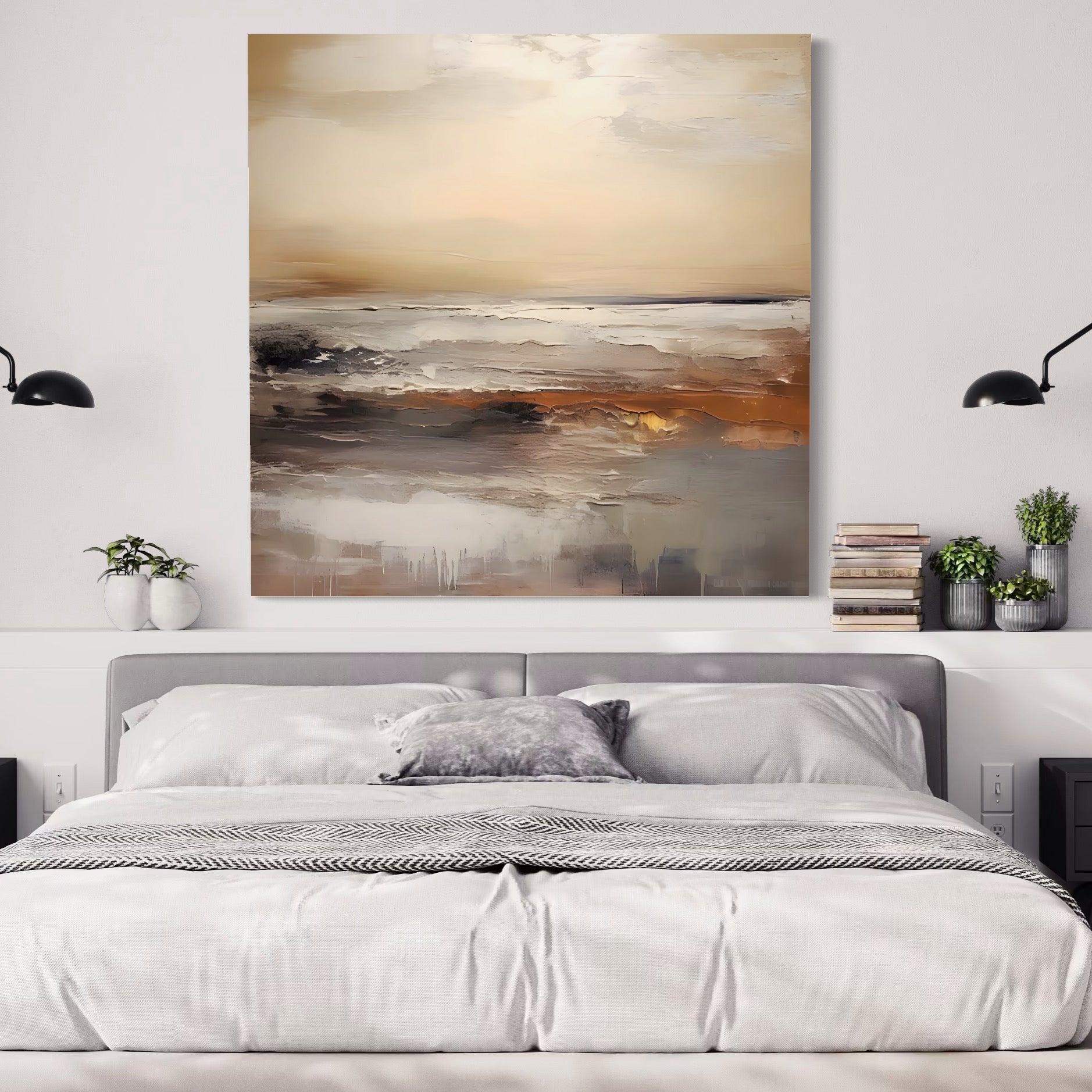 Tablou Canvas Premium LuxCanva® A1418, Gold Waves , Living Room, Valuri, Mare, Apa, Nisip, Decorativ, Culori Vibrante