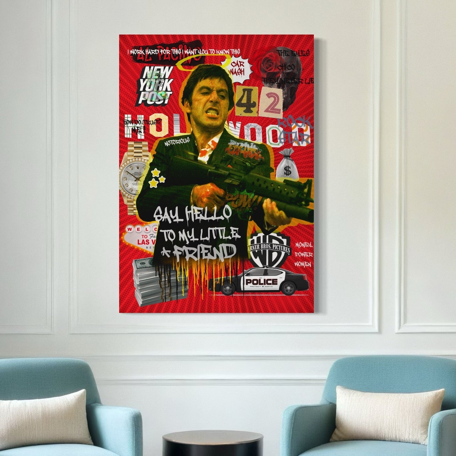 Tablou Canvas Premium, LuxCanva® A1019, Alfredo Pacino, Decorativ, Actor, Vedete, Film, Culori Vibrante