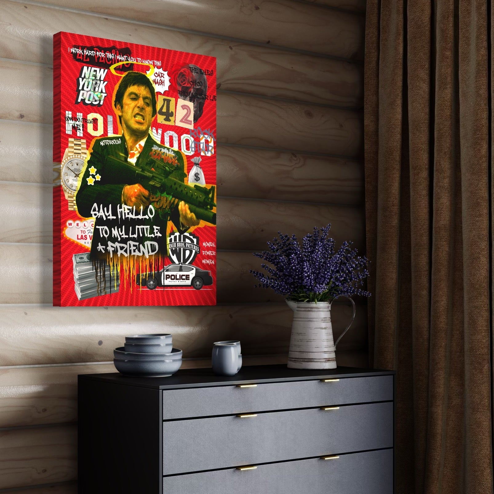 Tablou Canvas Premium, LuxCanva® A1019, Alfredo Pacino, Decorativ, Actor, Vedete, Film, Culori Vibrante