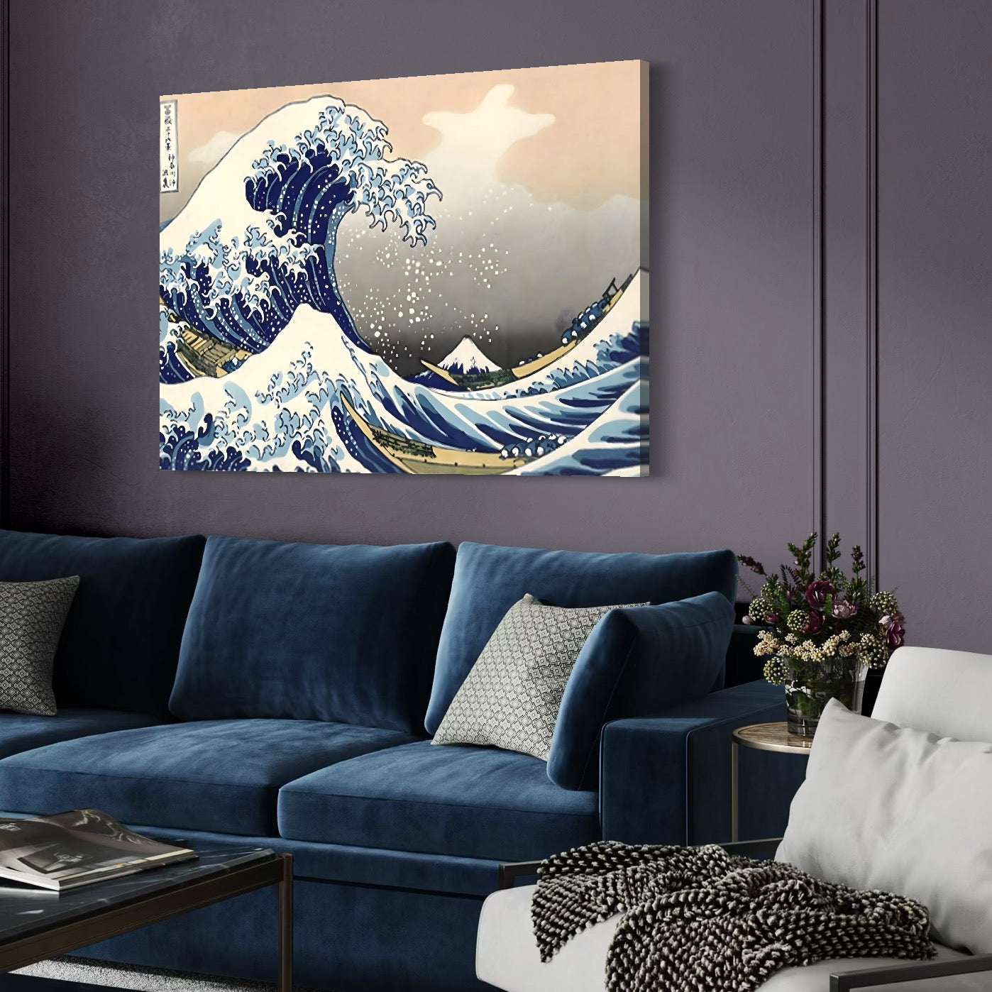 Tablou Canvas Premium, LuxCanva® C1252, Surfing Waves, Relaxare, Living Room, Kids Room Culori Vibrante