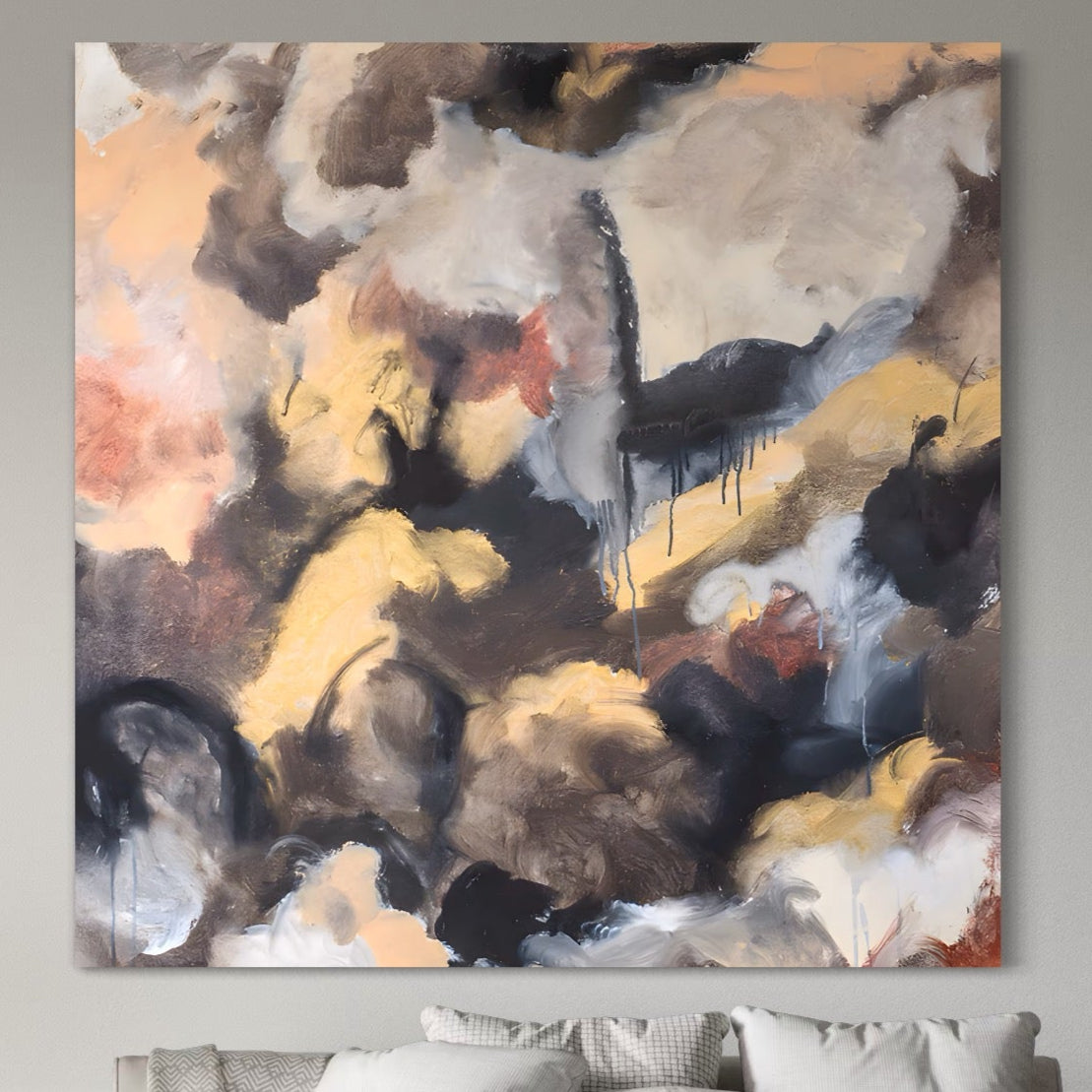 Tablou Canvas Premium LuxCanva® A1422, Amestec De Culori , Living, Expresionism, Artist, Abstract, Pictura, Dormitor, Decorativ, Culori Vibrante