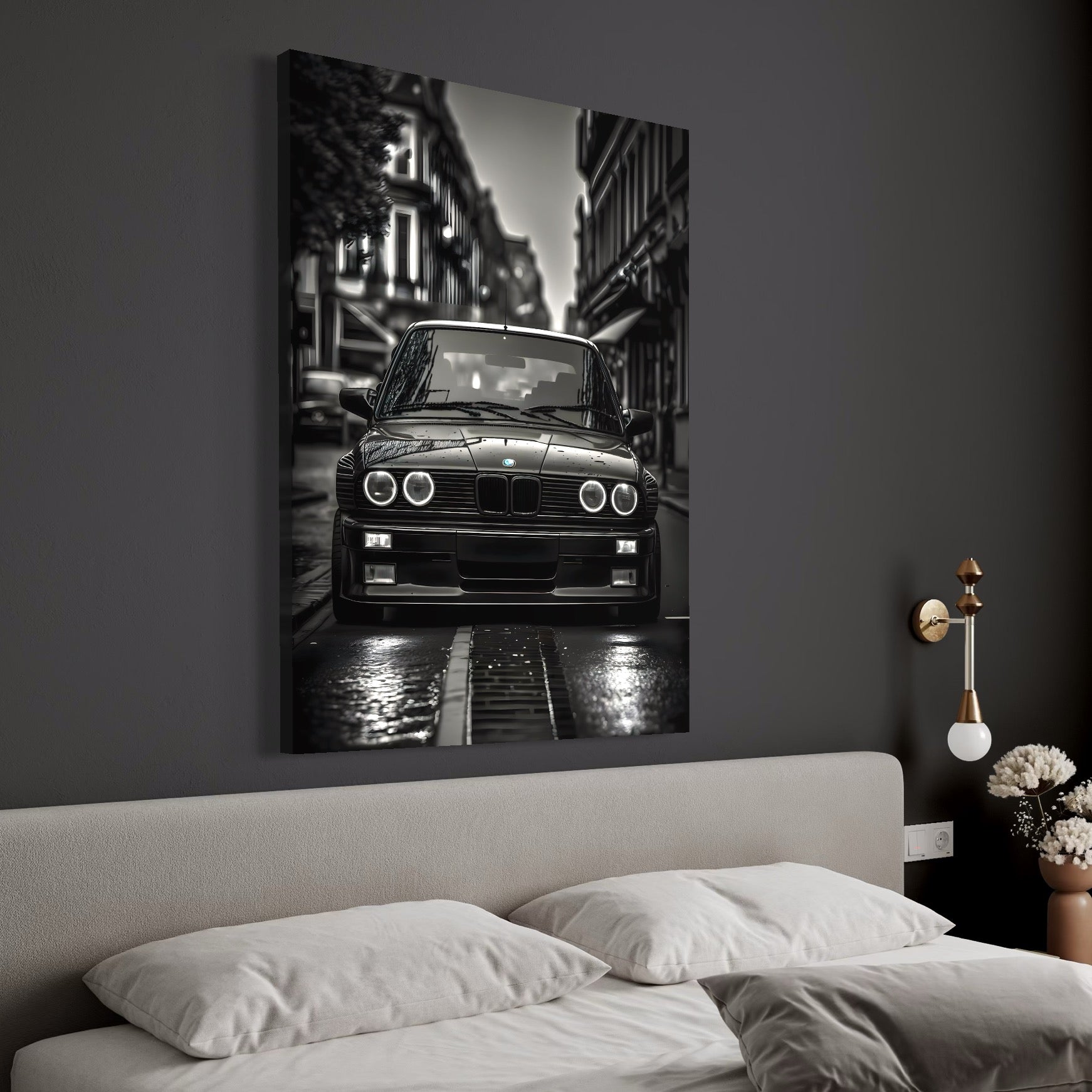 Tablou Canvas Premium, LuxCanva® C1256, Fancy BMW Car, Relaxare, Game Room, Culori Vibrante