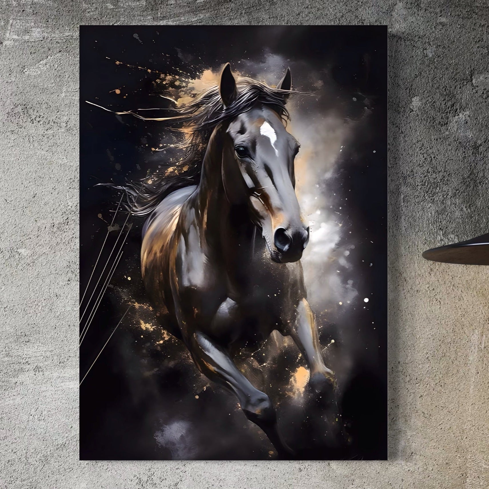 Tablou Canvas Premium LuxCanva® A1423, Elegant Horse ,  Living, Cal, Animal. Curse, Decorativ, Room, Culori Vibrante