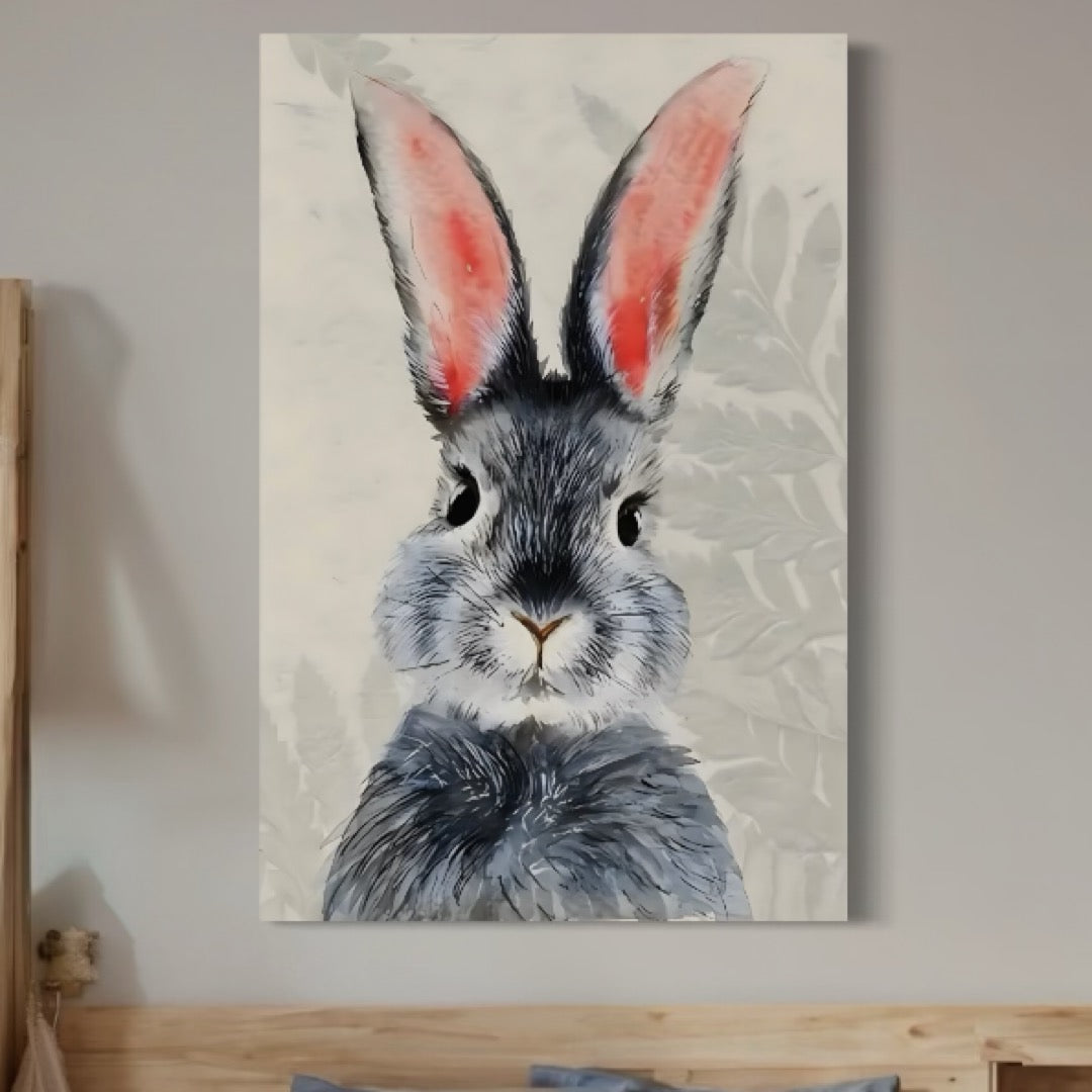 Tablou Canvas Premium, LuxCanva® C1260, Funny Bunny, Relaxare, Kids Room, Culori Vibrante