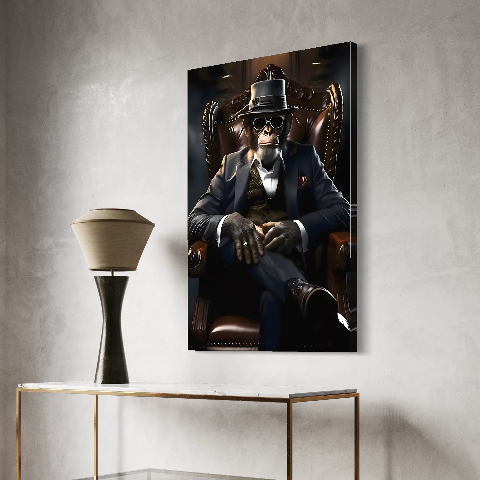 Tablou Canvas Premium, LuxCanva® C1262, The Godfather Of The Apes, Relaxare, Living Room, Culori Vibrante