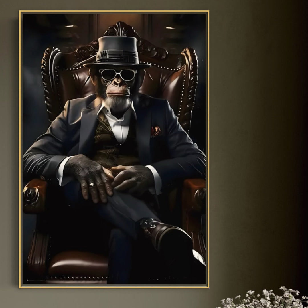 Tablou Canvas Premium, LuxCanva® C1262, The Godfather Of The Apes, Relaxare, Living Room, Culori Vibrante