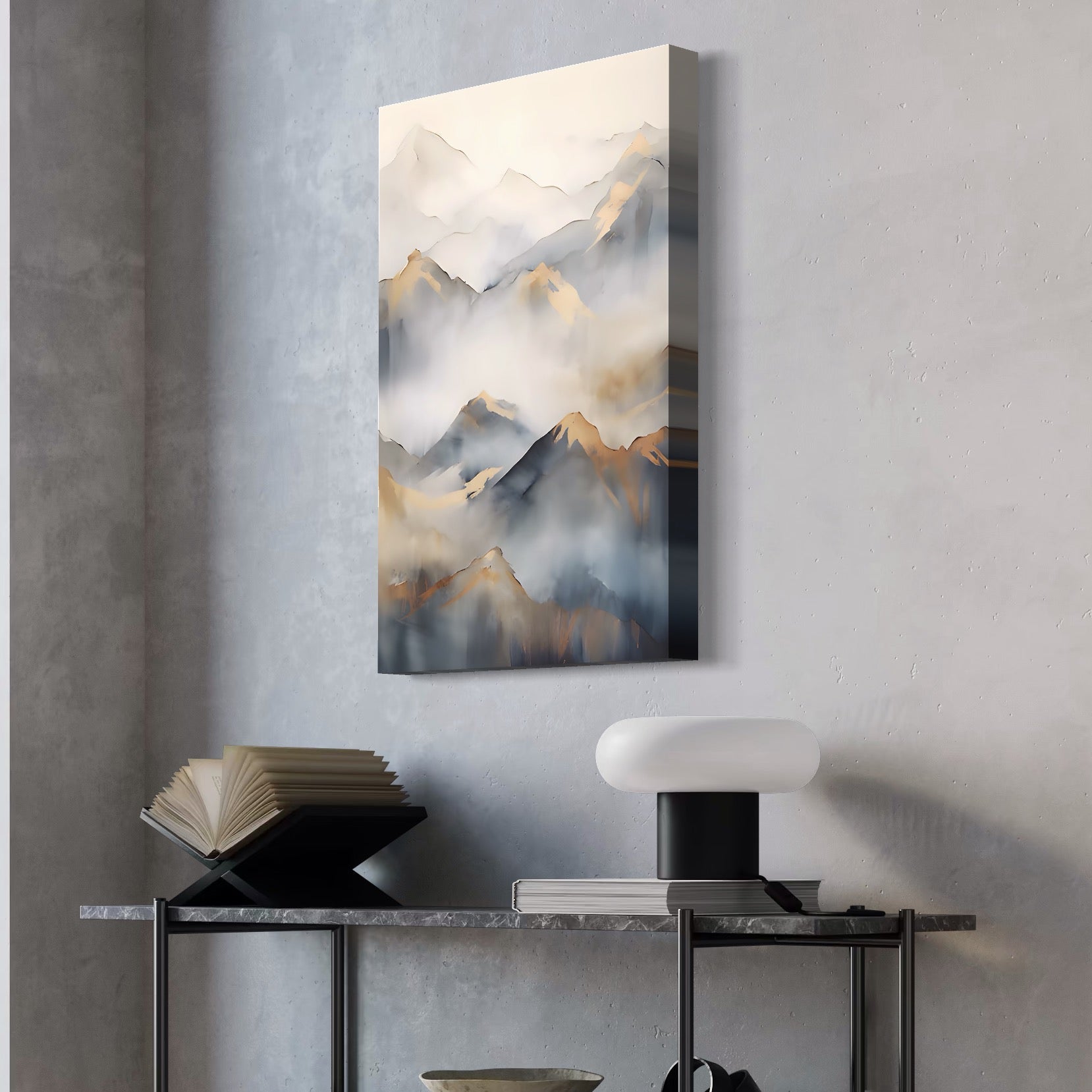 Tablou Canvas Premium LuxCanva® A1446, Munti Aurii ,  Room, Decorativ, Crestele Muntilor, Natura, Peisaj, Living, Culori Vibrante