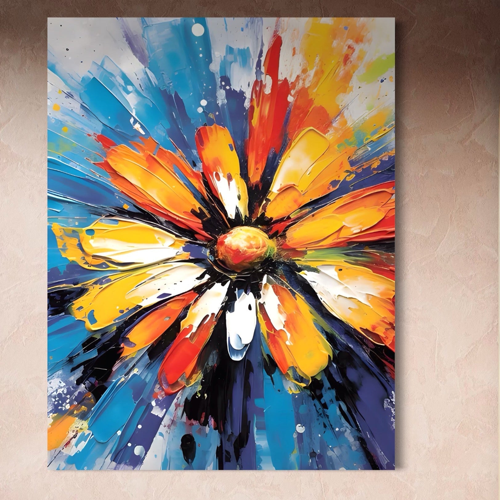 Tablou Canvas Premium LuxCanva® A1452, Revelatie Florala , Decorativ, Living, Planta, Natura, Colorat, Petale, Culori Vibrante