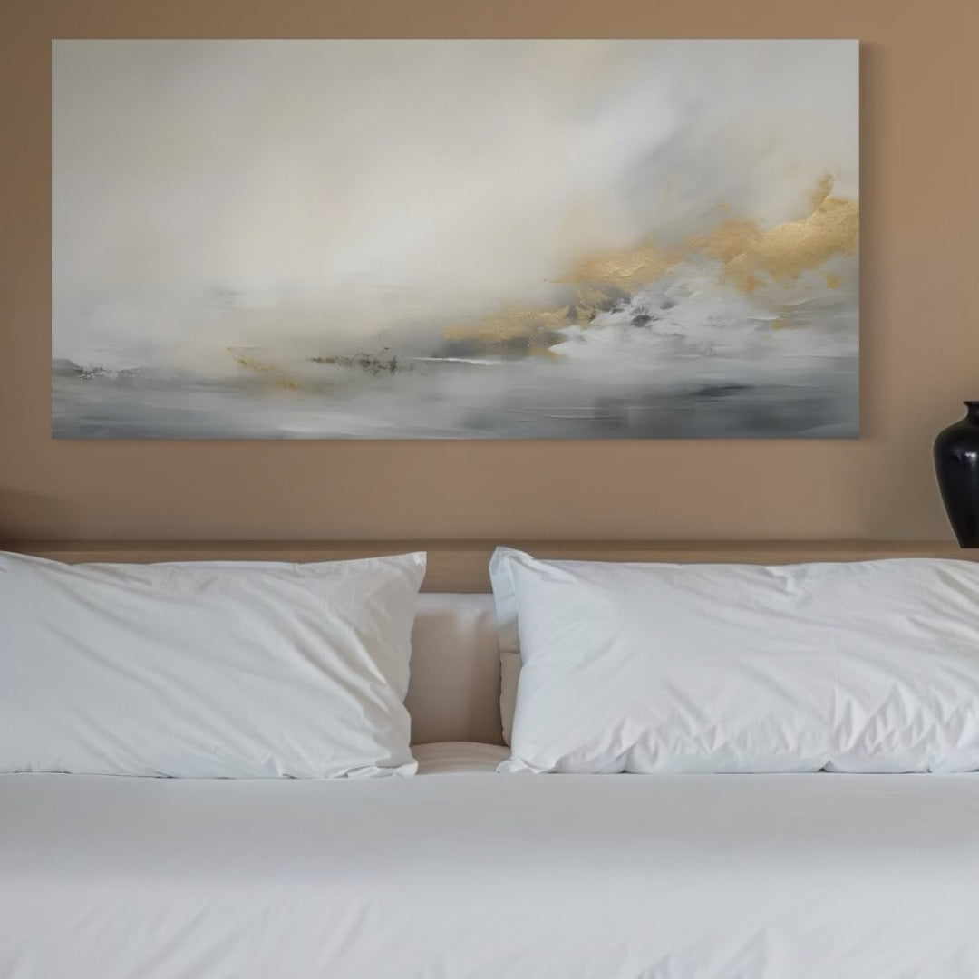 Tablou Canvas Premium LuxCanva® C1245 Ceata Deasupra Lacului , Relaxare, Living Room, Culori Vibrante