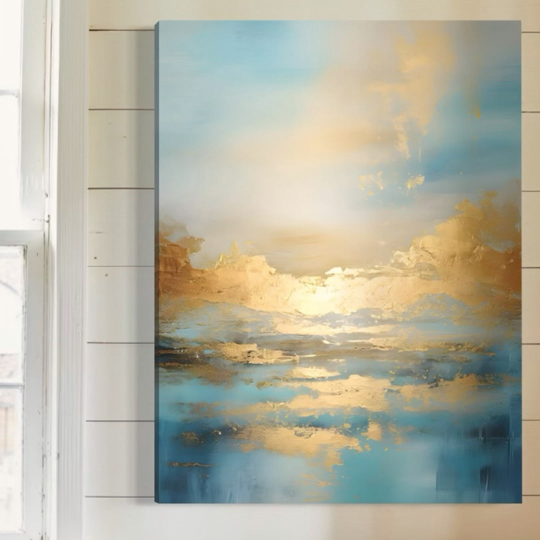 Tablou Canvas Premium LuxCanva® C1231, Rasarit Deasupra Marii , Relaxare, Living Room, Culori Vibrante