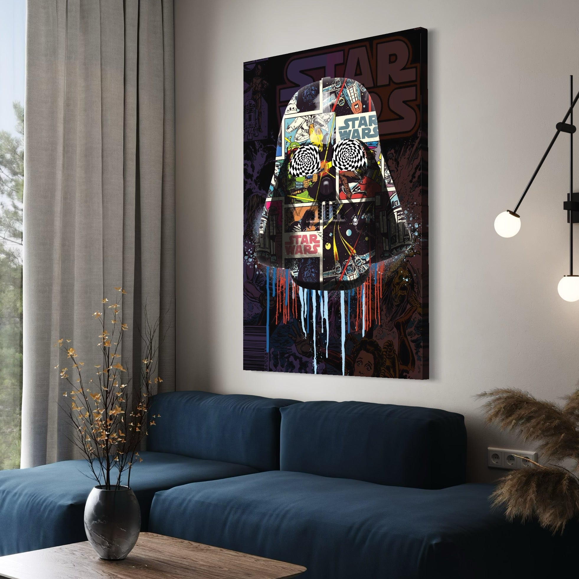 Tablou Canvas Premium, LuxCanva® B1013, Star Wars, Serial, Disney, Univers, Darth Vader, Culori Vibrante
