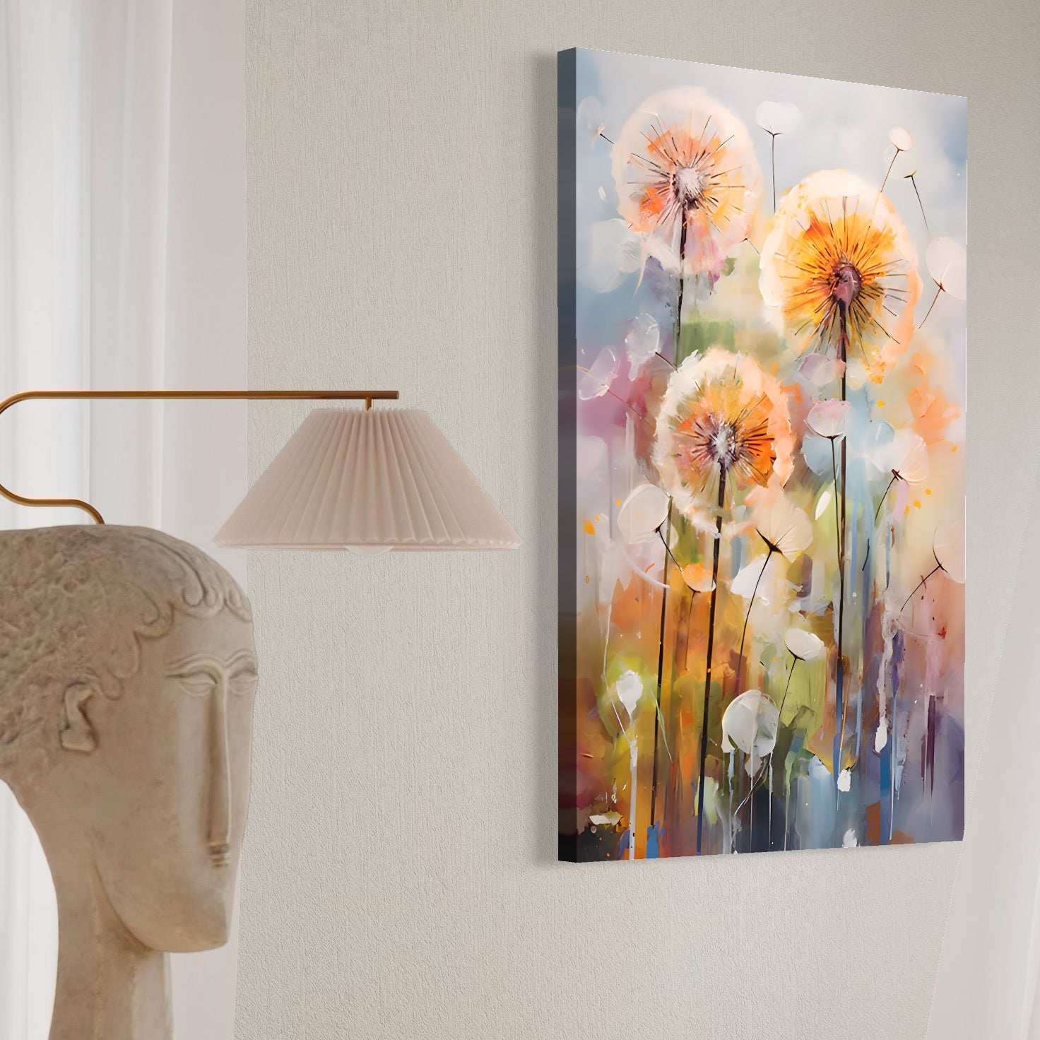 Tablou Canvas Premium LuxCanva® A1479, Averse Florale , Living, Papadie, Petale, Zbor, Room, Culori Vibrante