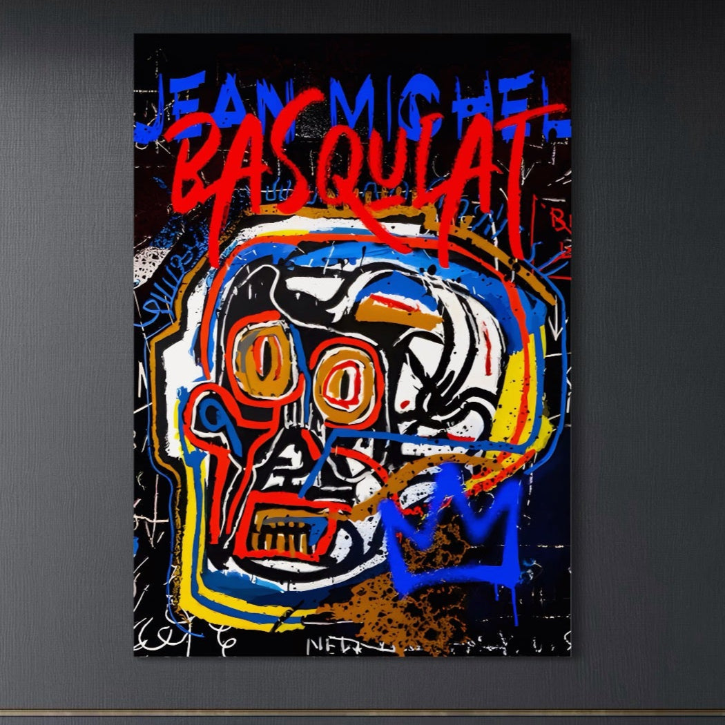 Tablou Canvas Premium LuxCanva® A1483, Graffiti Basquiat , Living, SAMO, Artist Plastic, Jean Michel, Dormitor, Culori Vibrante