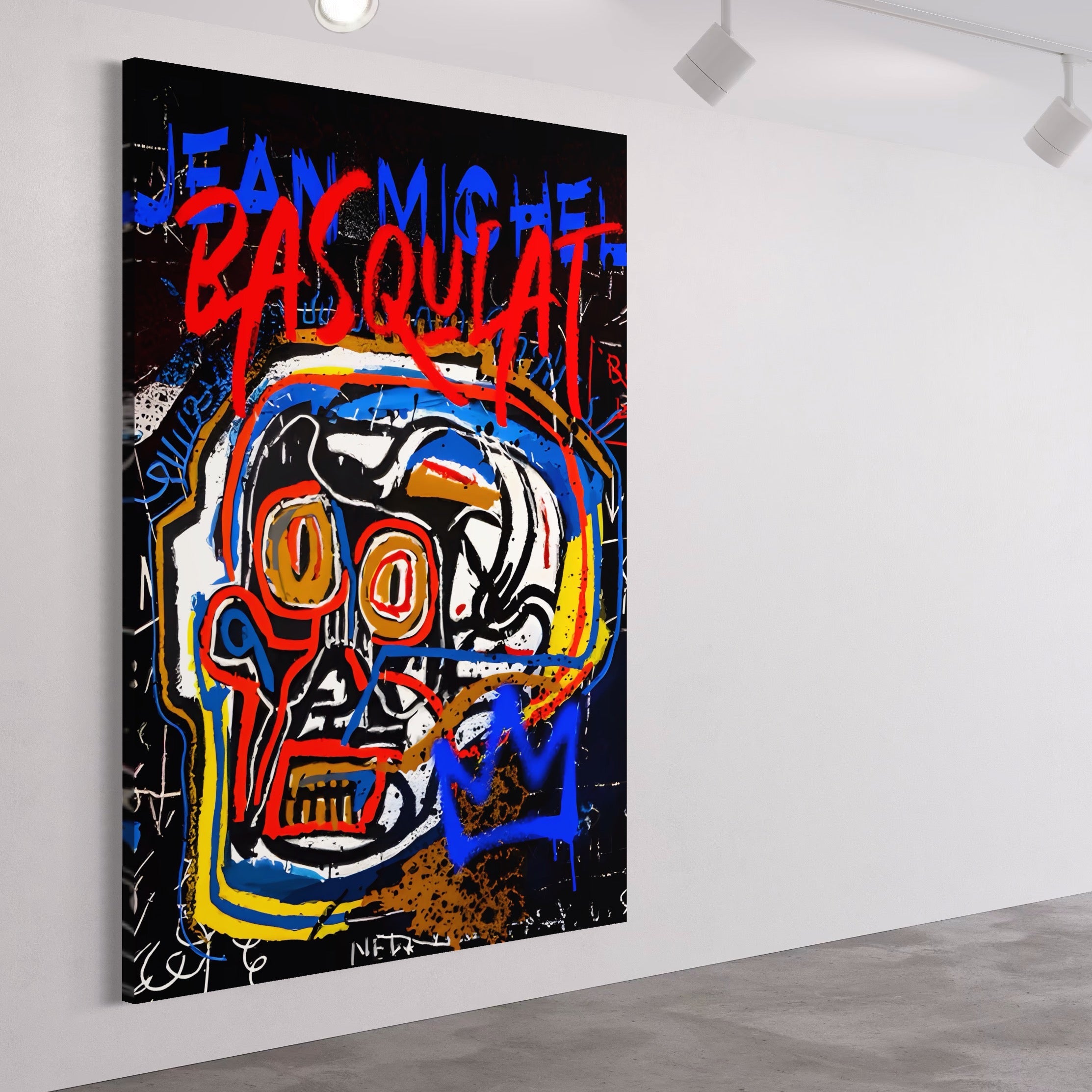 Tablou Canvas Premium LuxCanva® A1483, Graffiti Basquiat , Living, SAMO, Artist Plastic, Jean Michel, Dormitor, Culori Vibrante