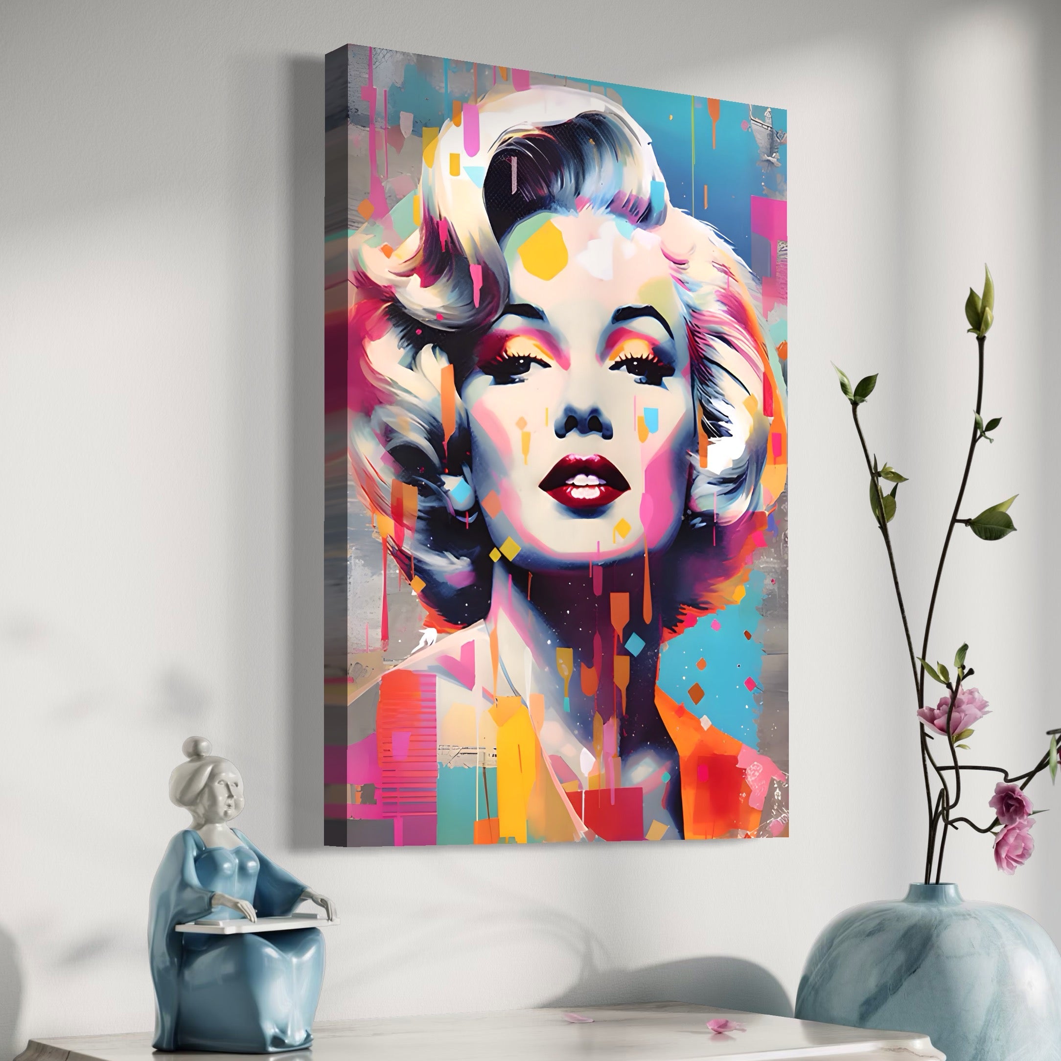 Tablou Canvas Premium LuxCanva® A1484, Lady Marilyn Monroe , Living, Vedeta, Frumusete, Model, Actrita, Dormitor, Culori Vibrante