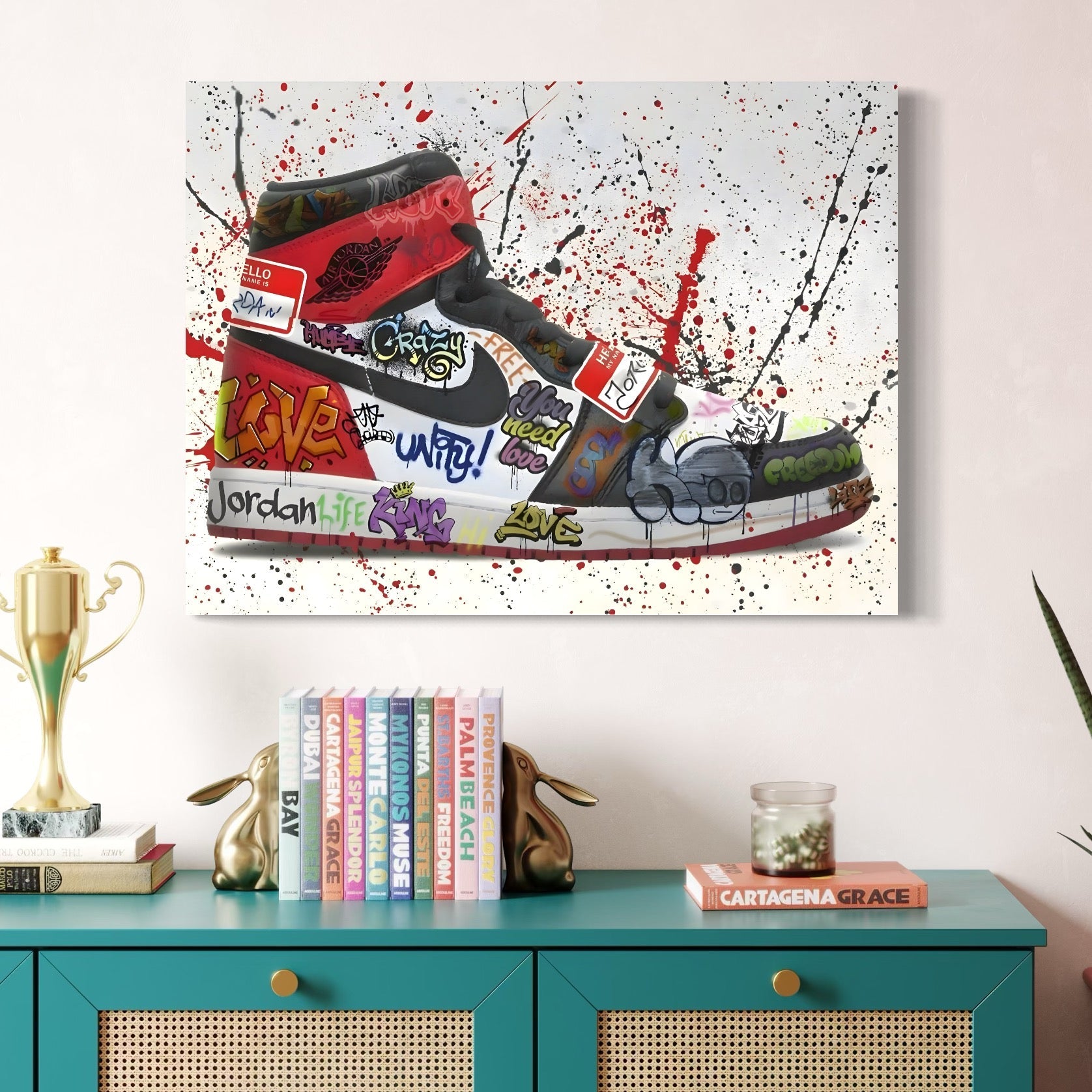 Tablou Canvas Premium, LuxCanva® A1136, Love Jordan , Nike, Adidas, Air Jordan, Culori Vibrante